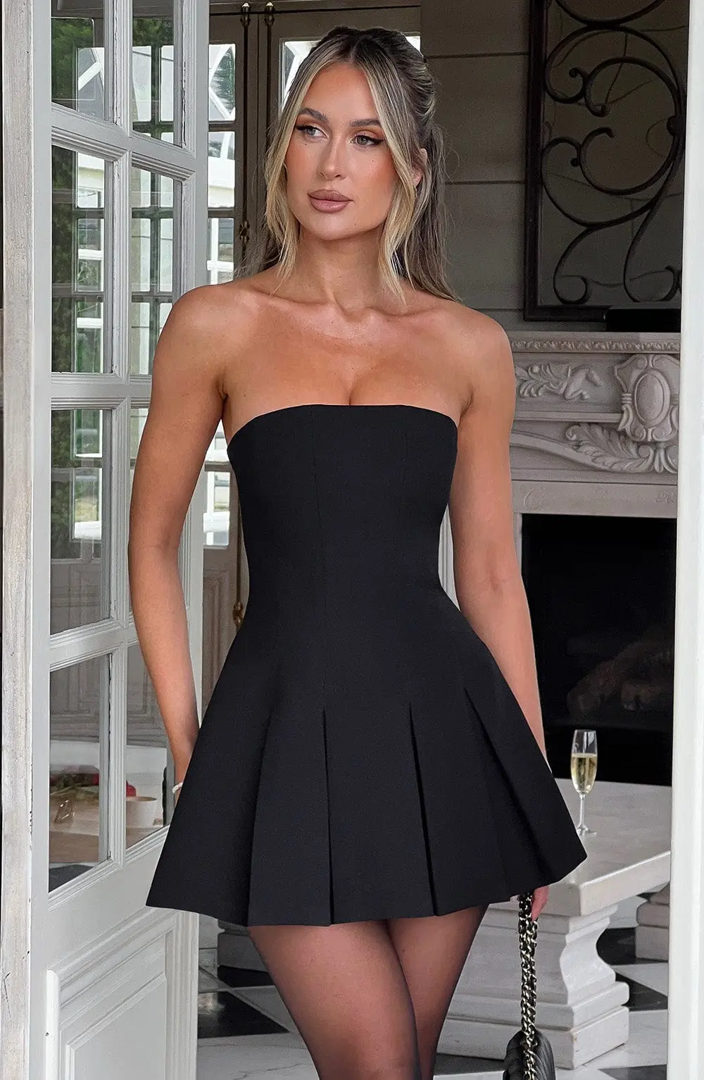 Bryony Mini Dress - Black - Image 3