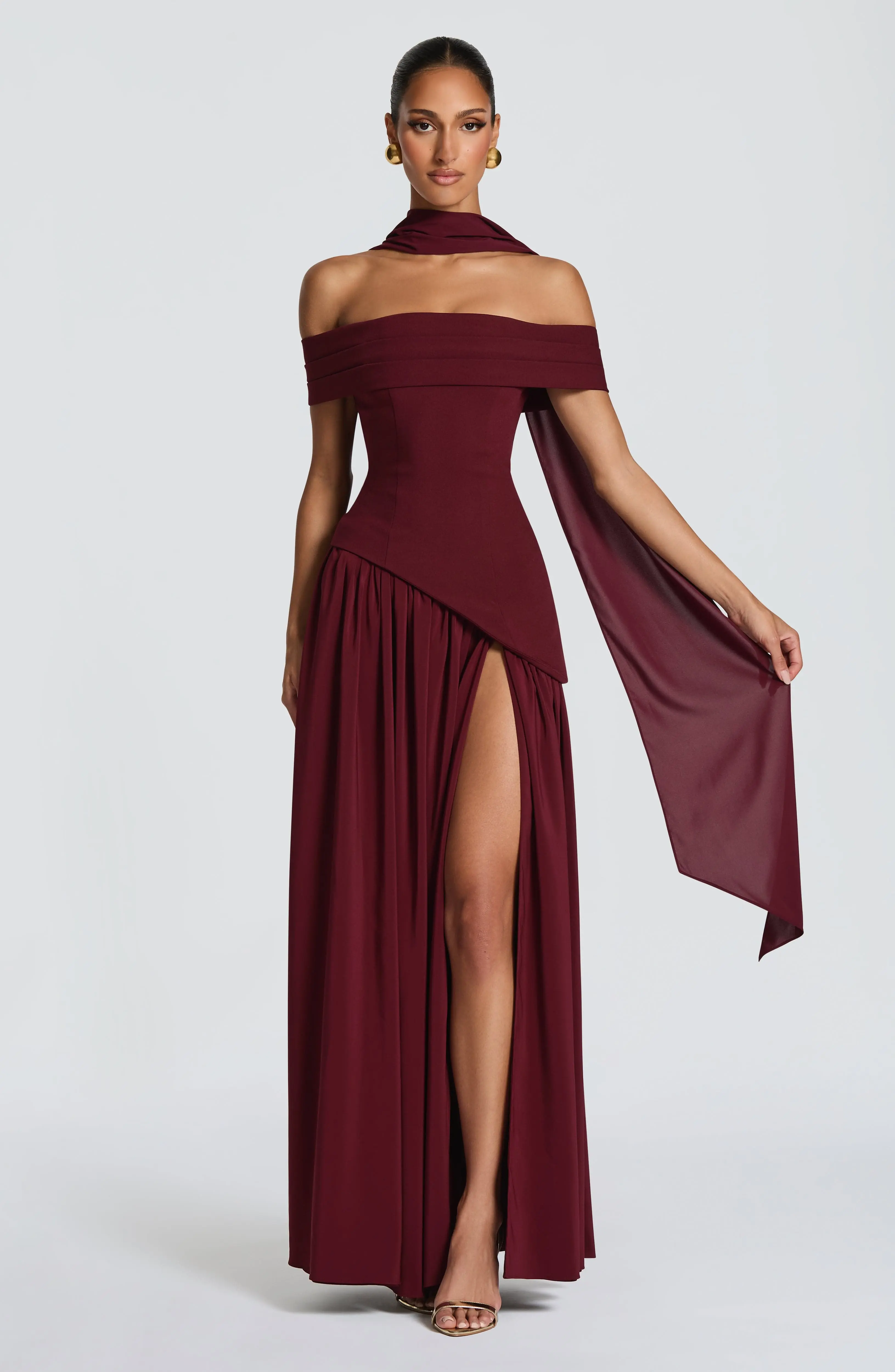 Delilah Maxi Dress - Cherry Lacquer - Image 6
