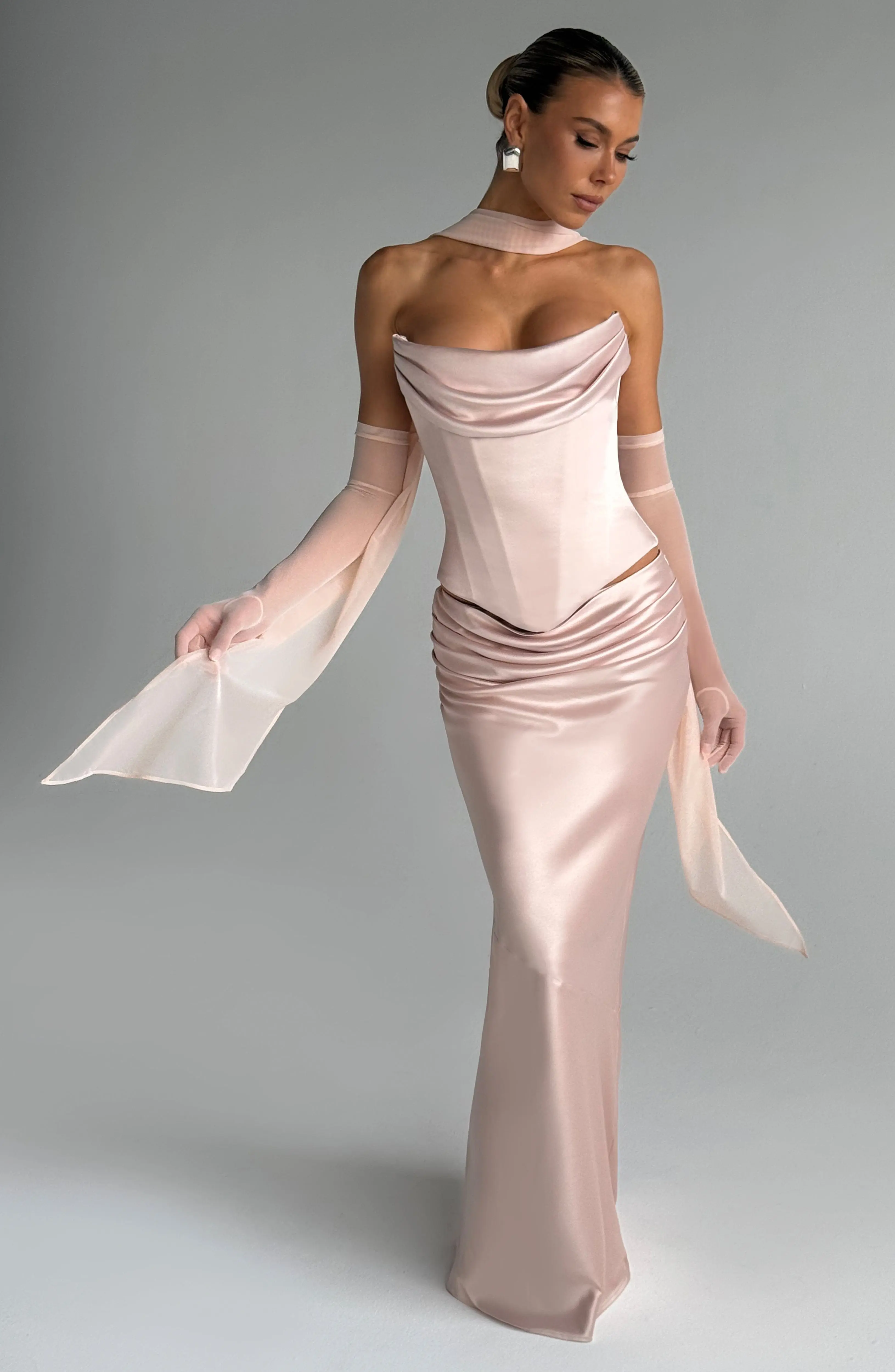 Bernadette Maxi Skirt - Soft Peach - Image 5