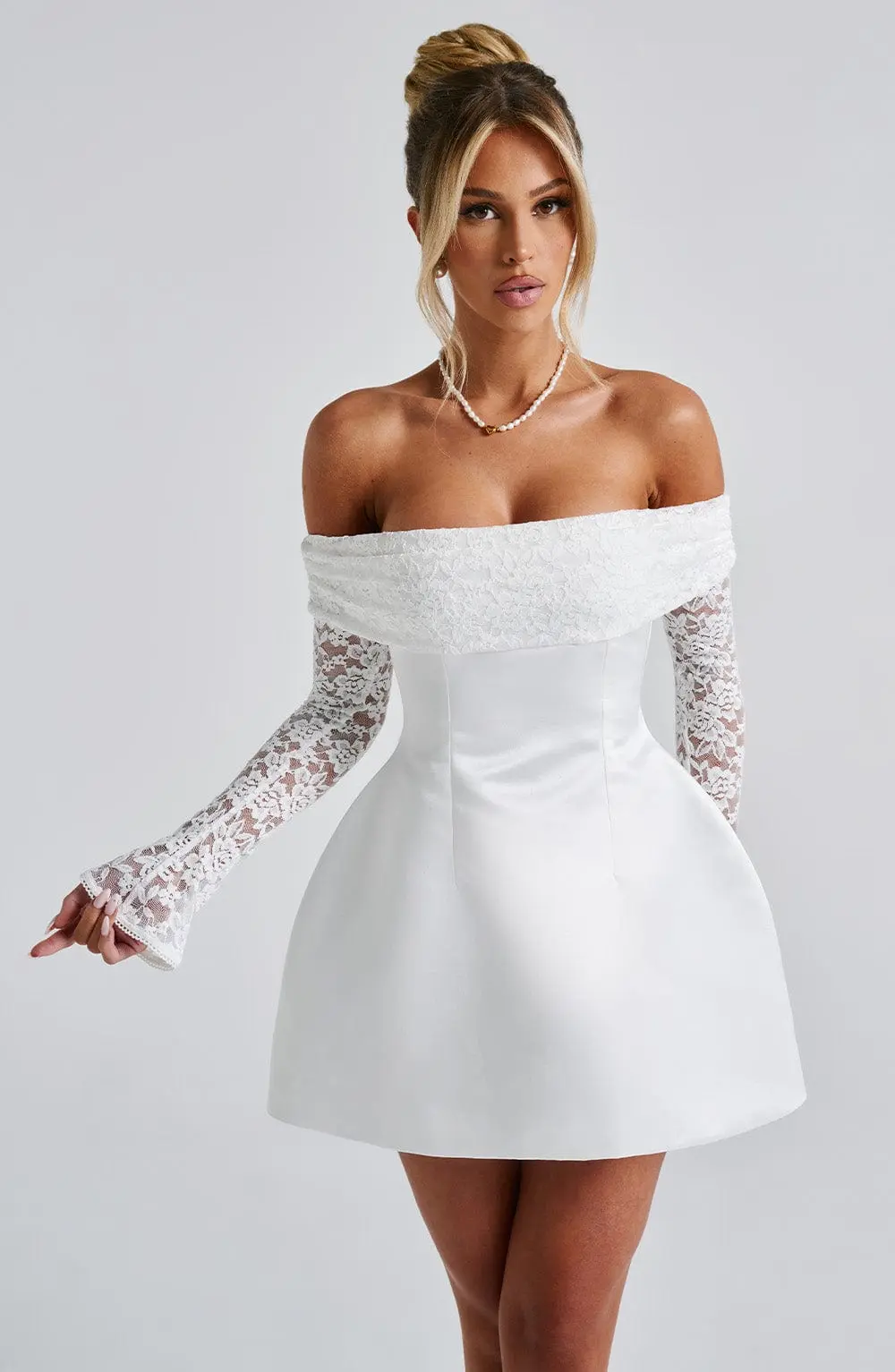 Georgianna Mini Dress - Ivory - Image 9