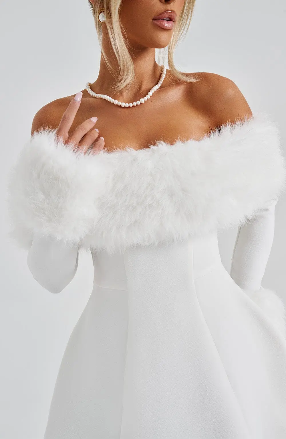 Villanelle Mini Dress - Ivory - Image 3