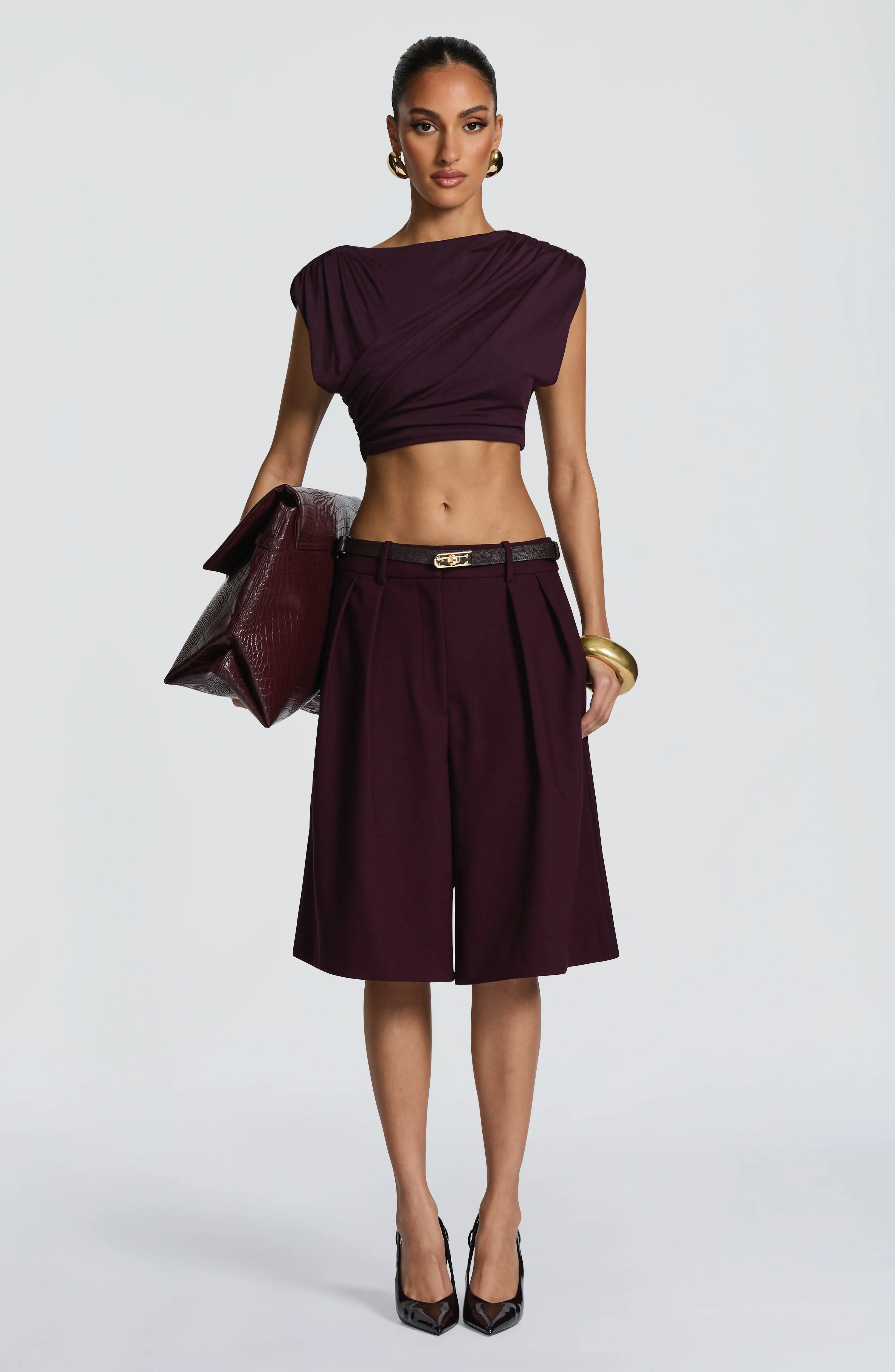 Ausra Bermuda Shorts - Plum - Image 12