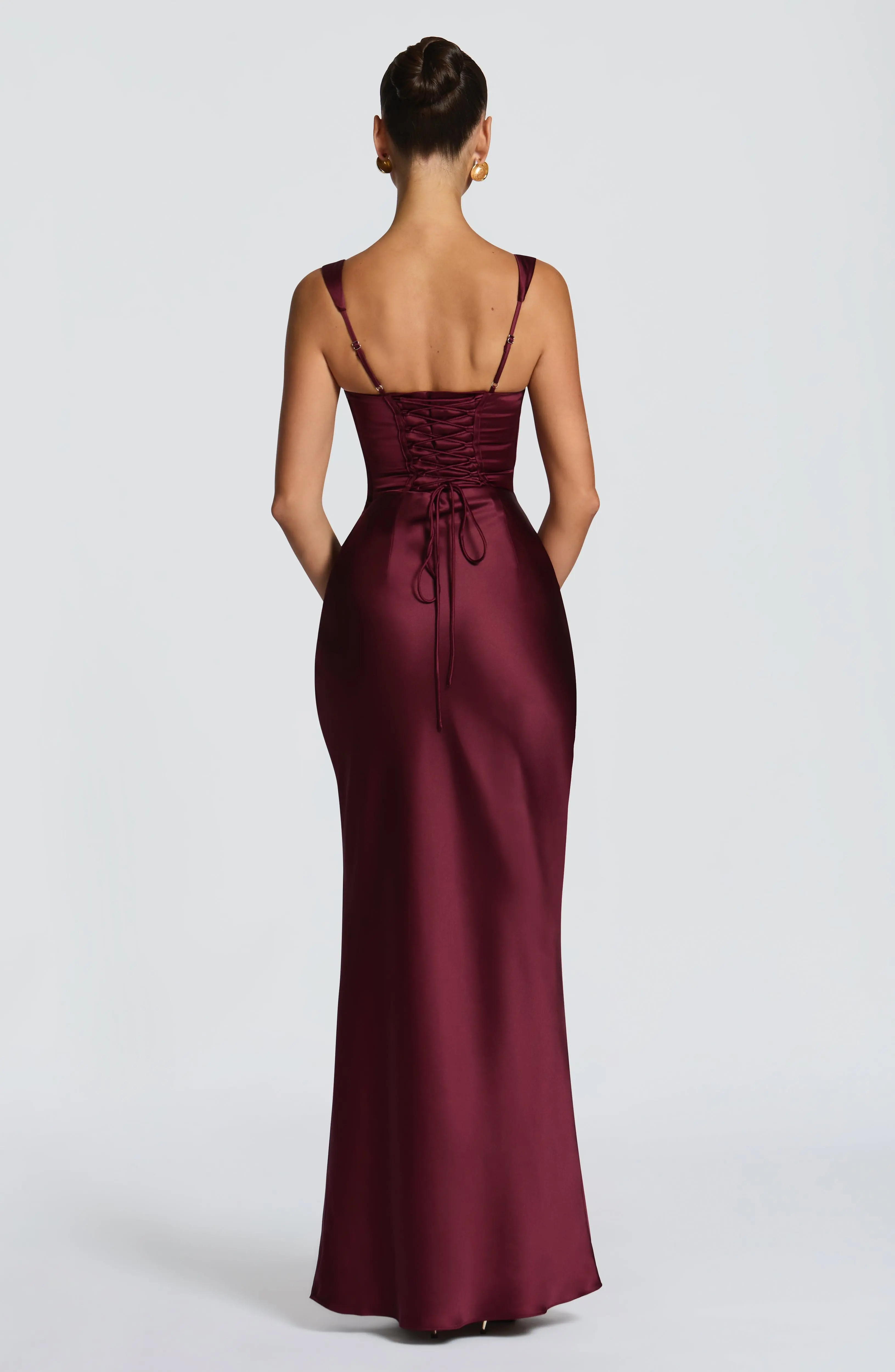 Calanthe Maxi Dress - Cherry Lacquer - Image 2