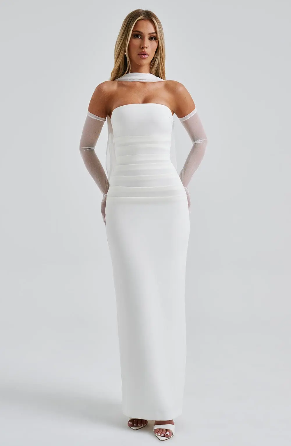Yulia Maxi Dress - Ivory - Image 8