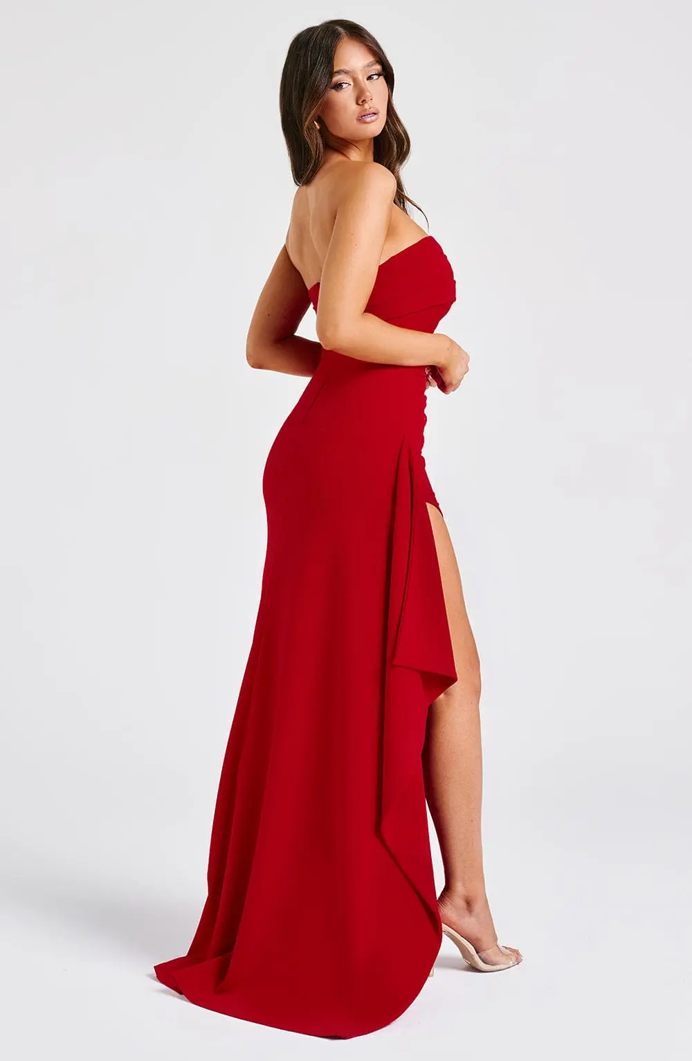 Zafira Maxi Dress - Red - Image 5