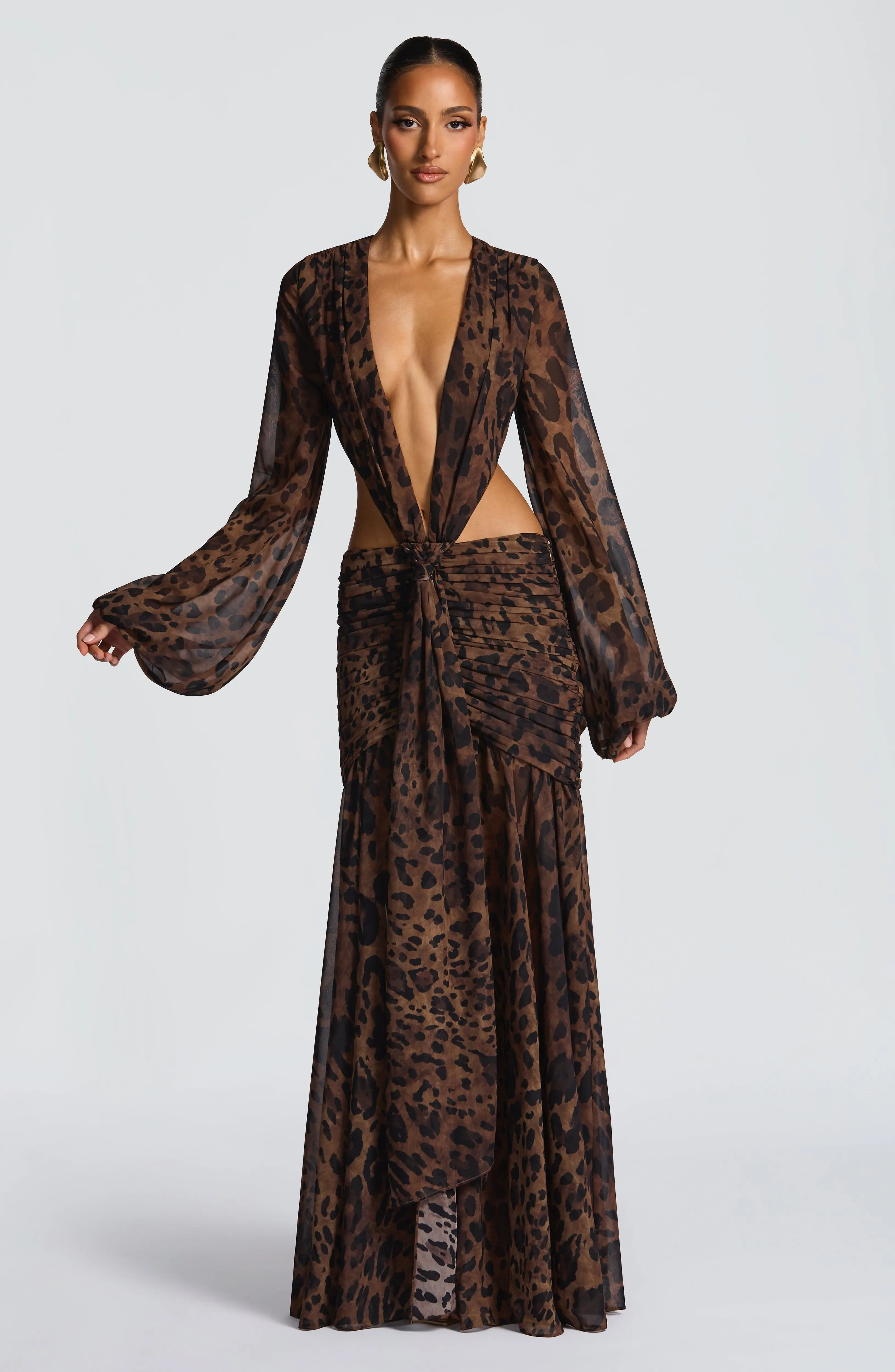 Andrina Maxi Dress - Leopard Print - Image 13
