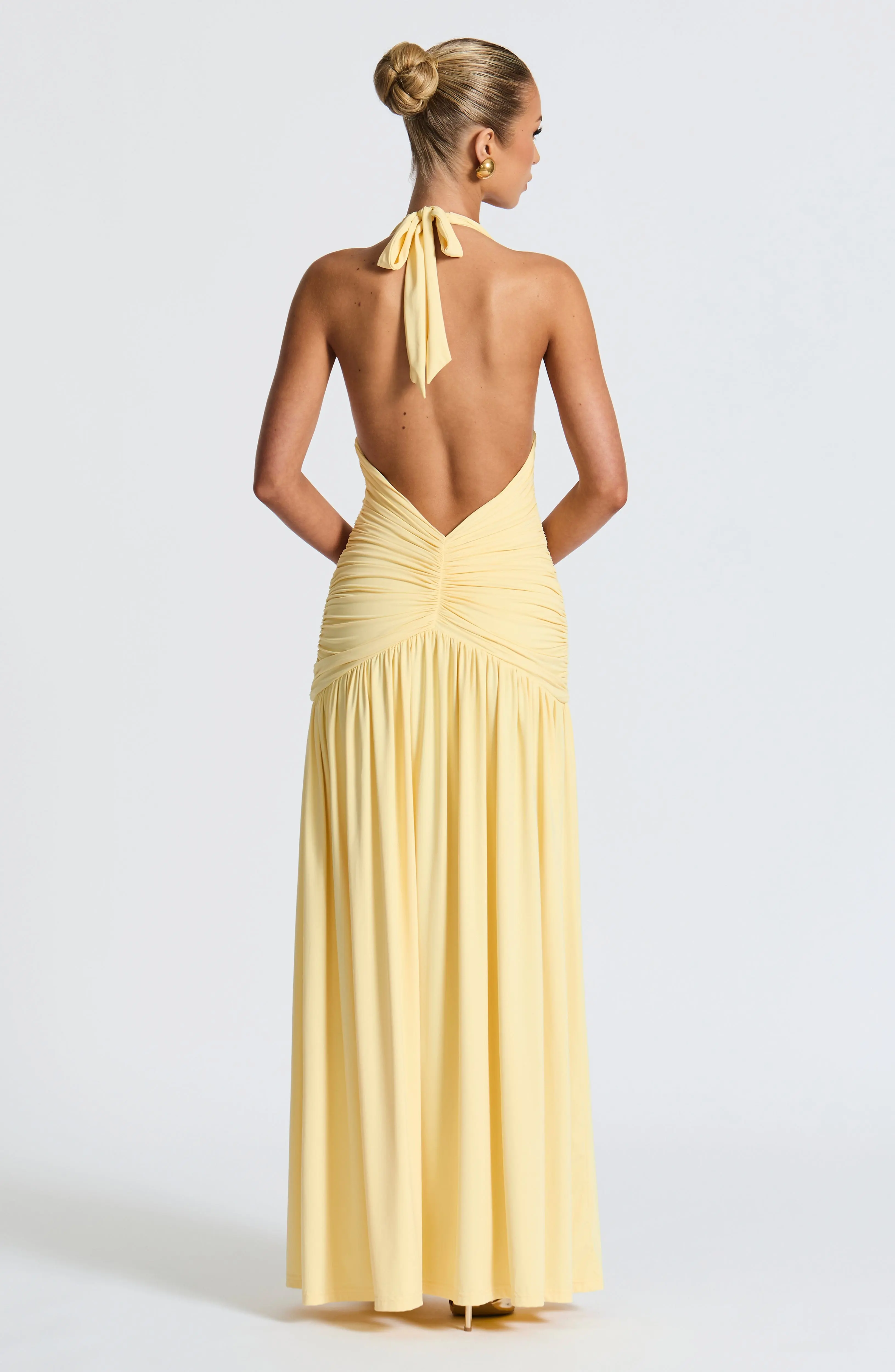 Melania Maxi Dress - Lemon - Image 3