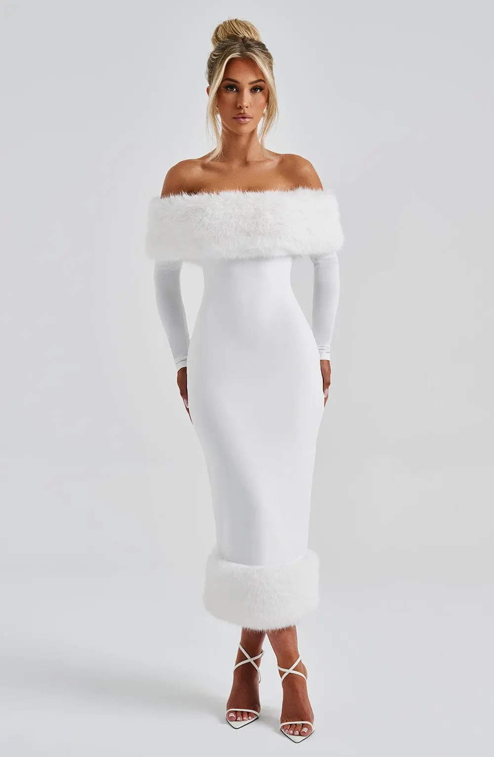 Vittoria Midi Dress - Ivory - Image 9