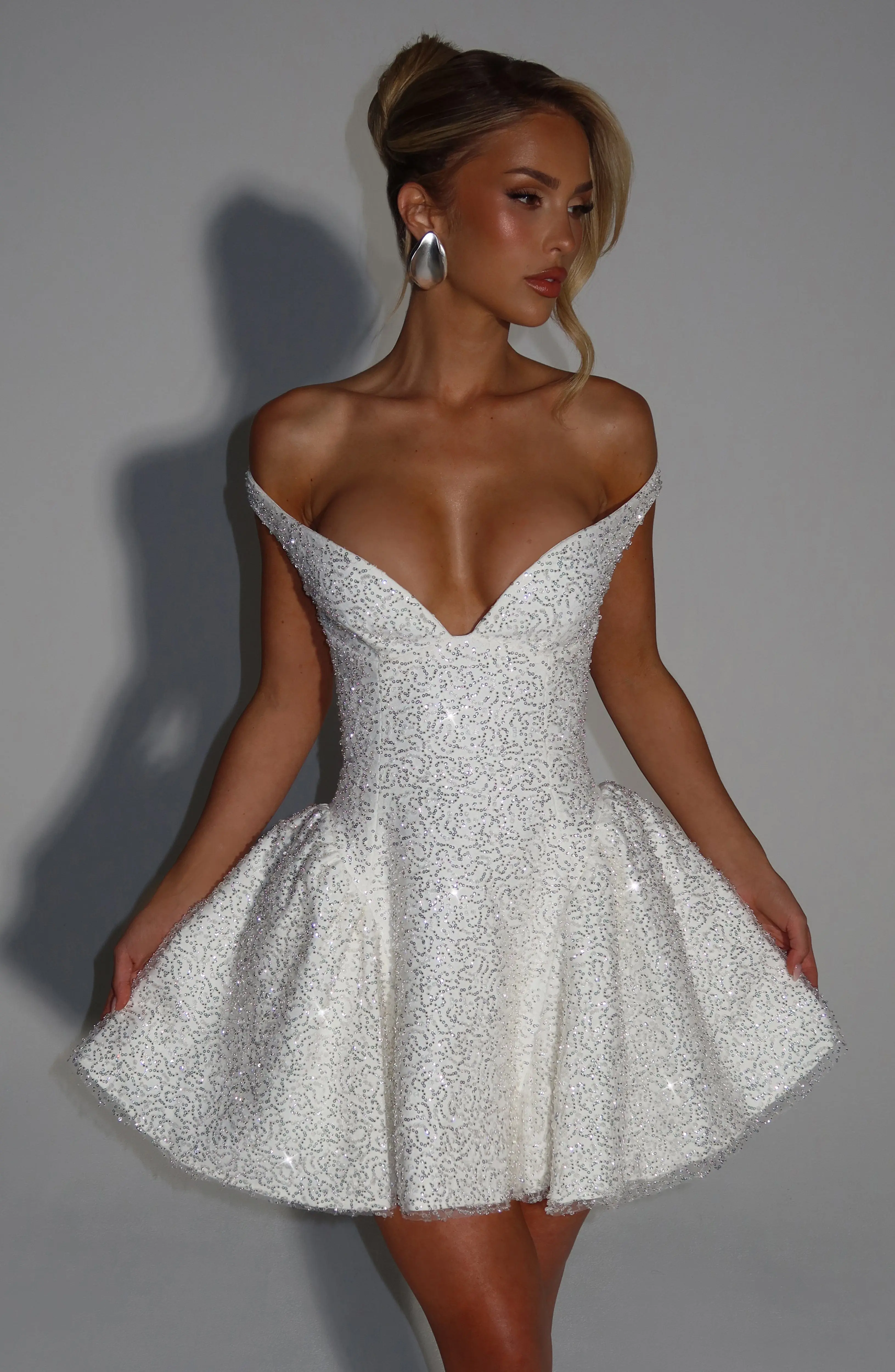 Sapphire Mini Dress - Ivory - Image 3