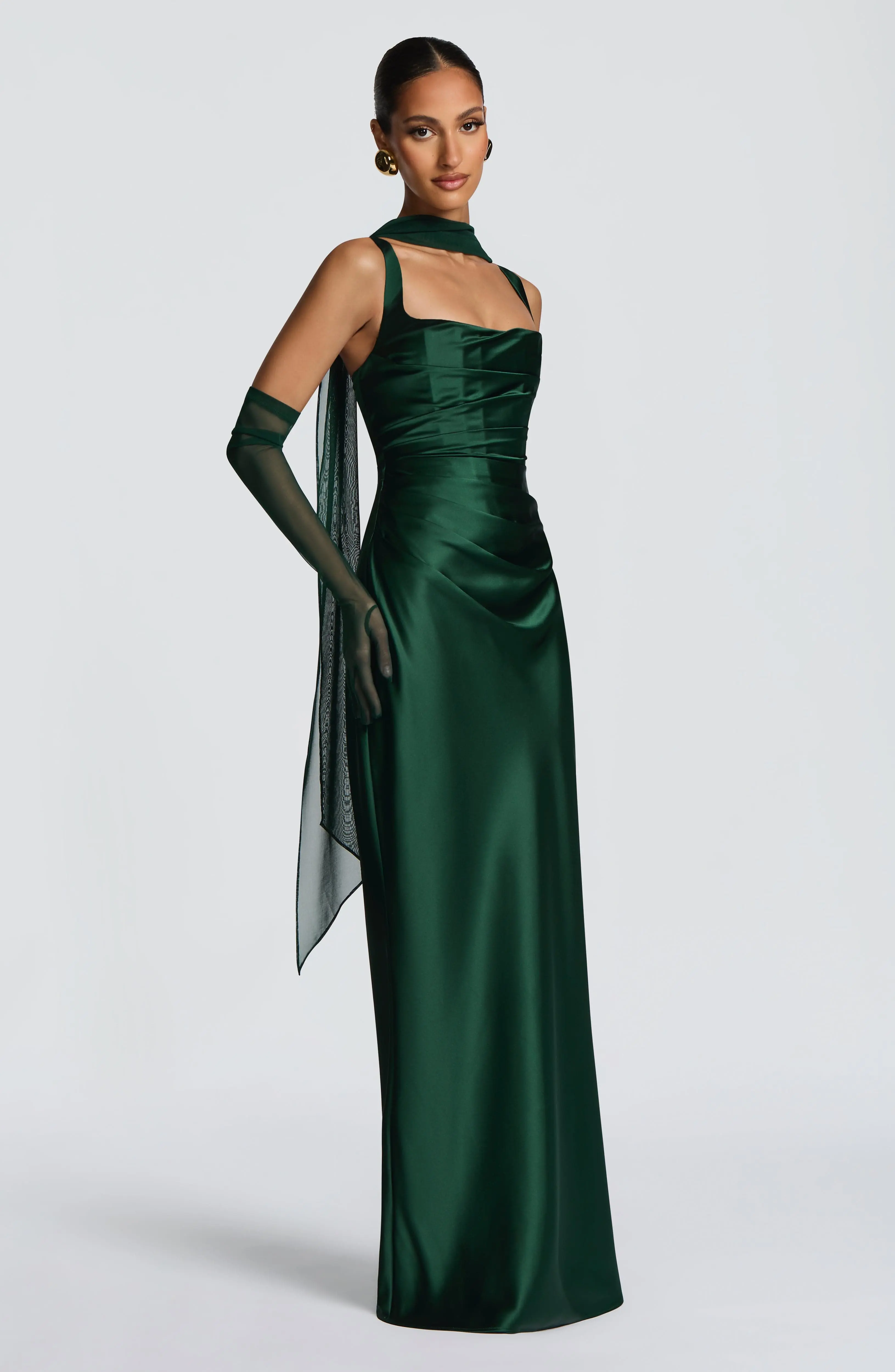 Calanthe Maxi Dress - Emerald - Image 6