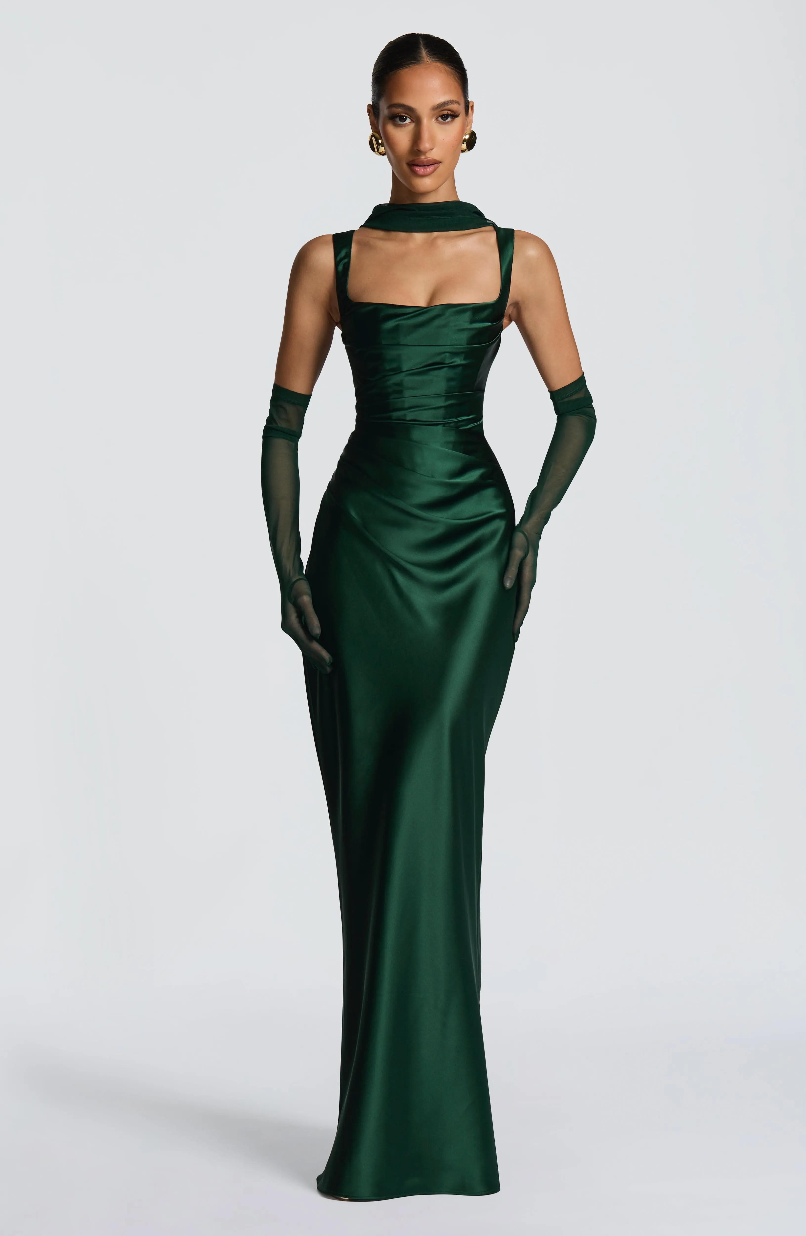 Calanthe Maxi Dress - Emerald - Image 11
