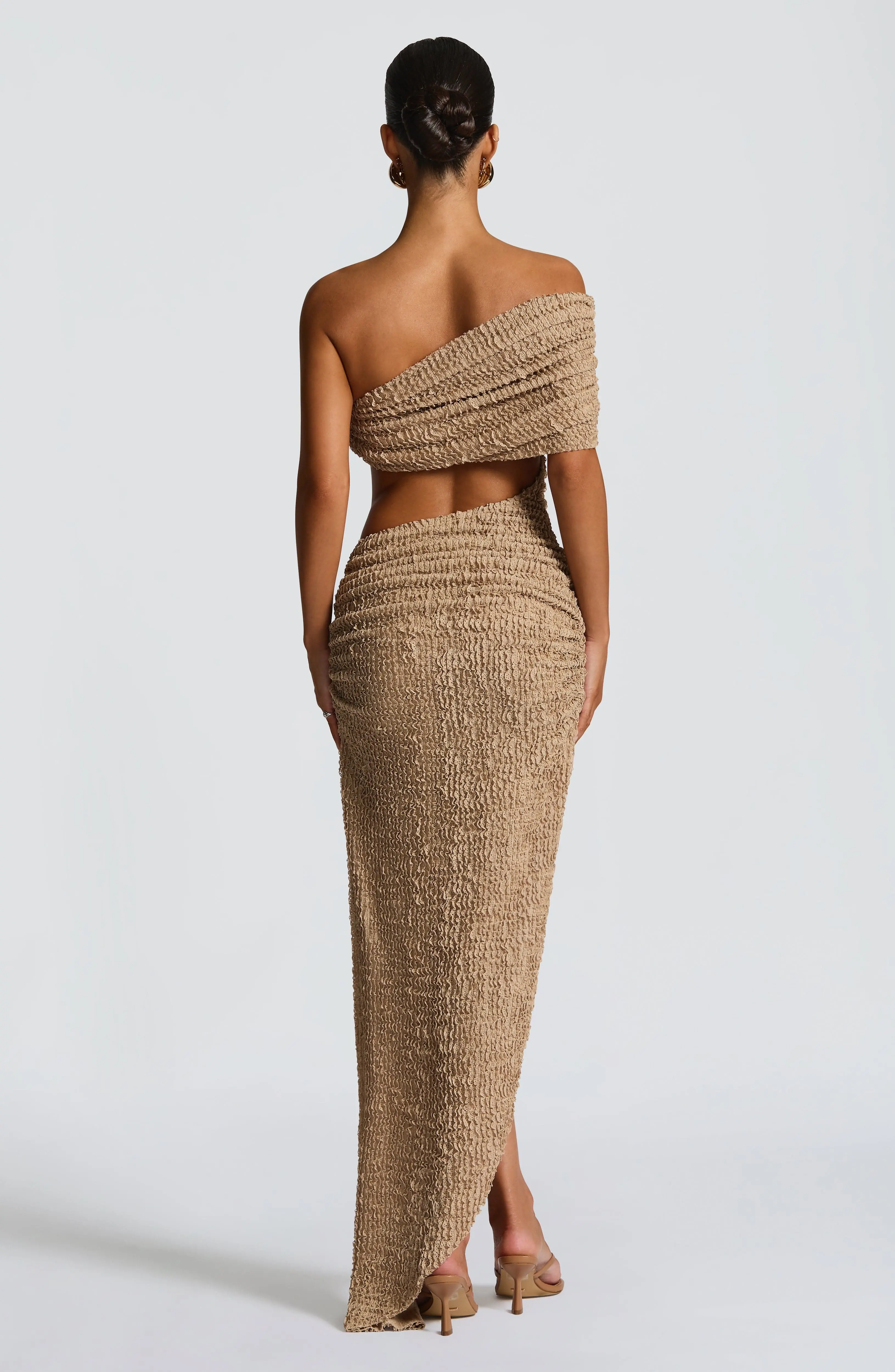 Laverna Midi Dress - Beige - Image 2