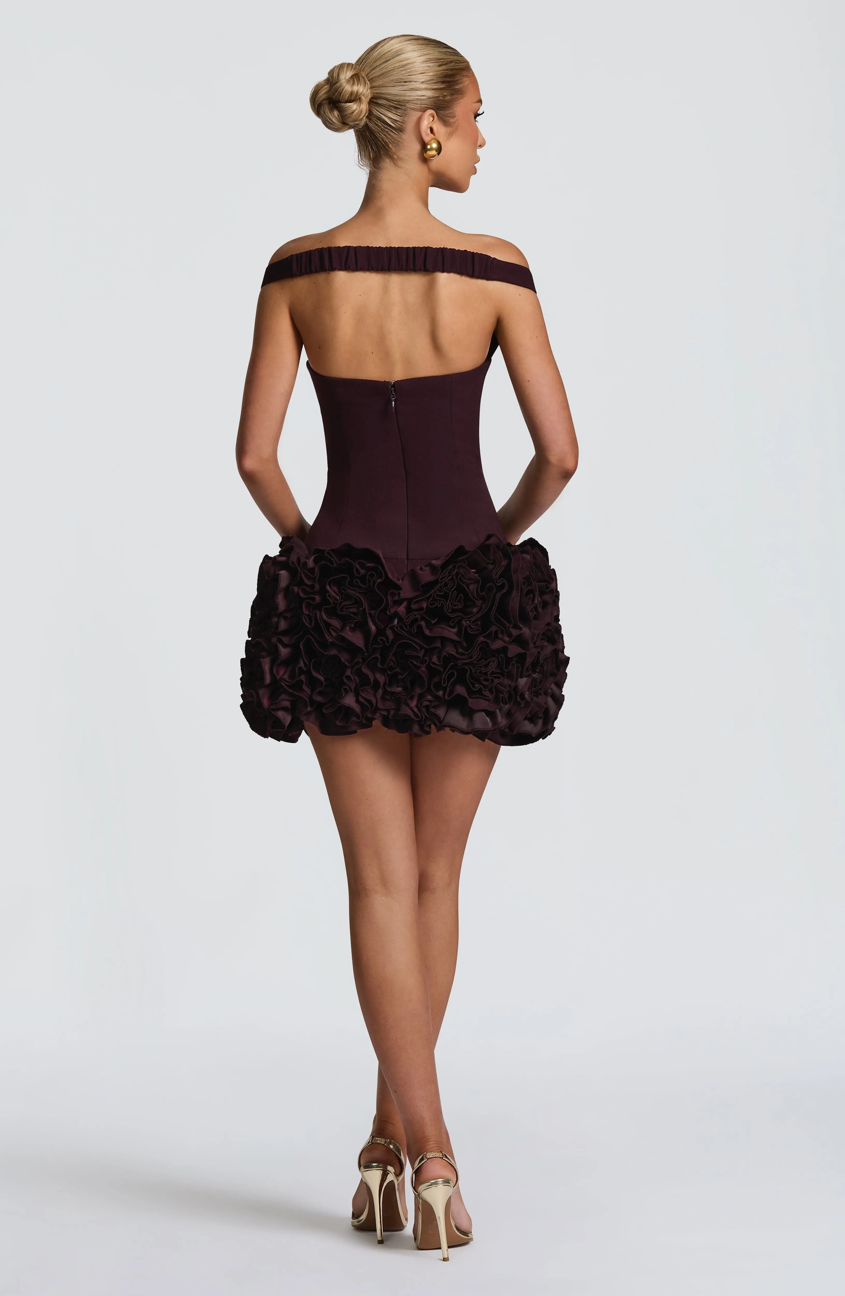 Aveta Mini Dress - Plum - Image 3