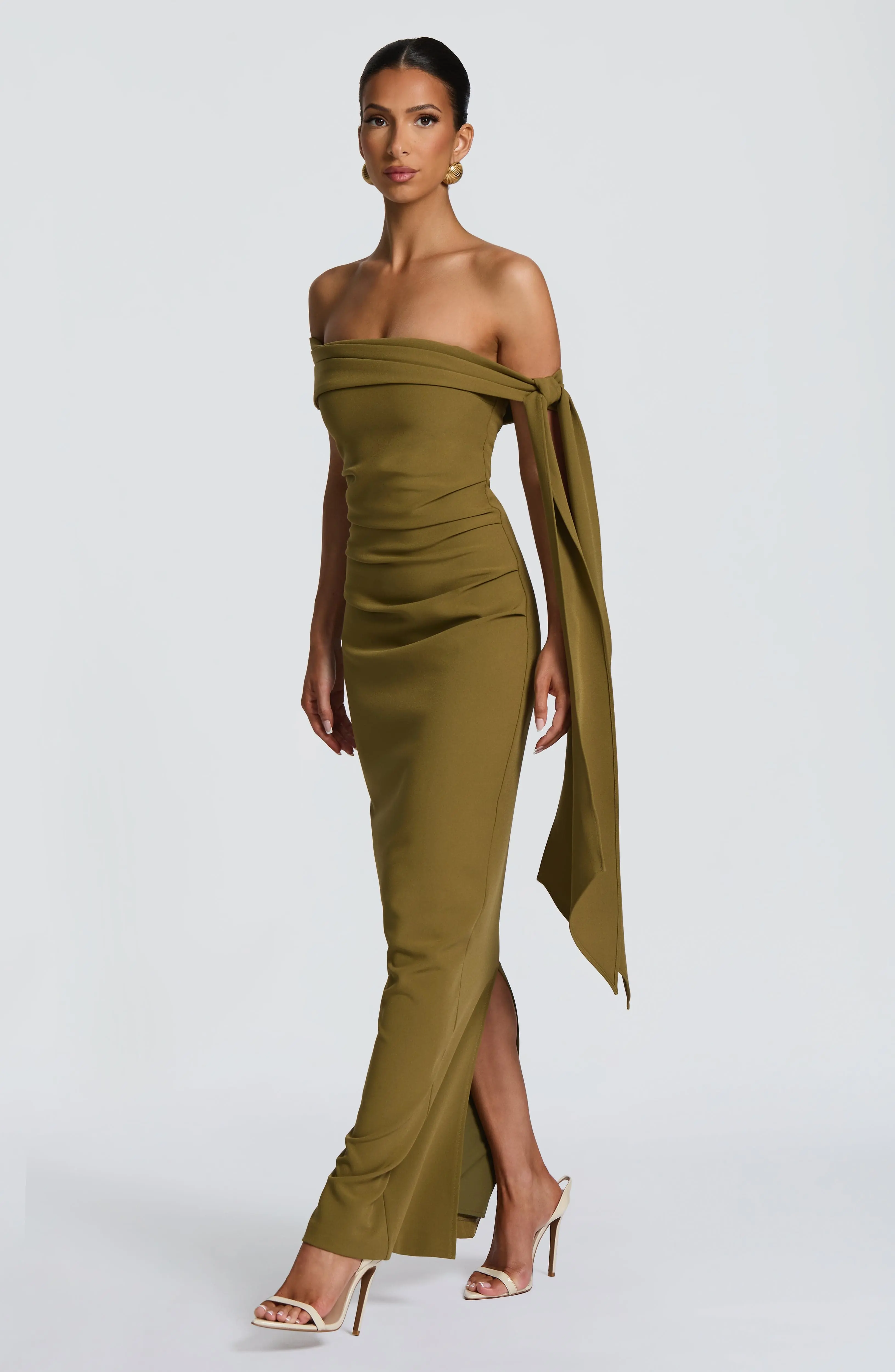 Addie Maxi Dress - Deep Olive - Image 3