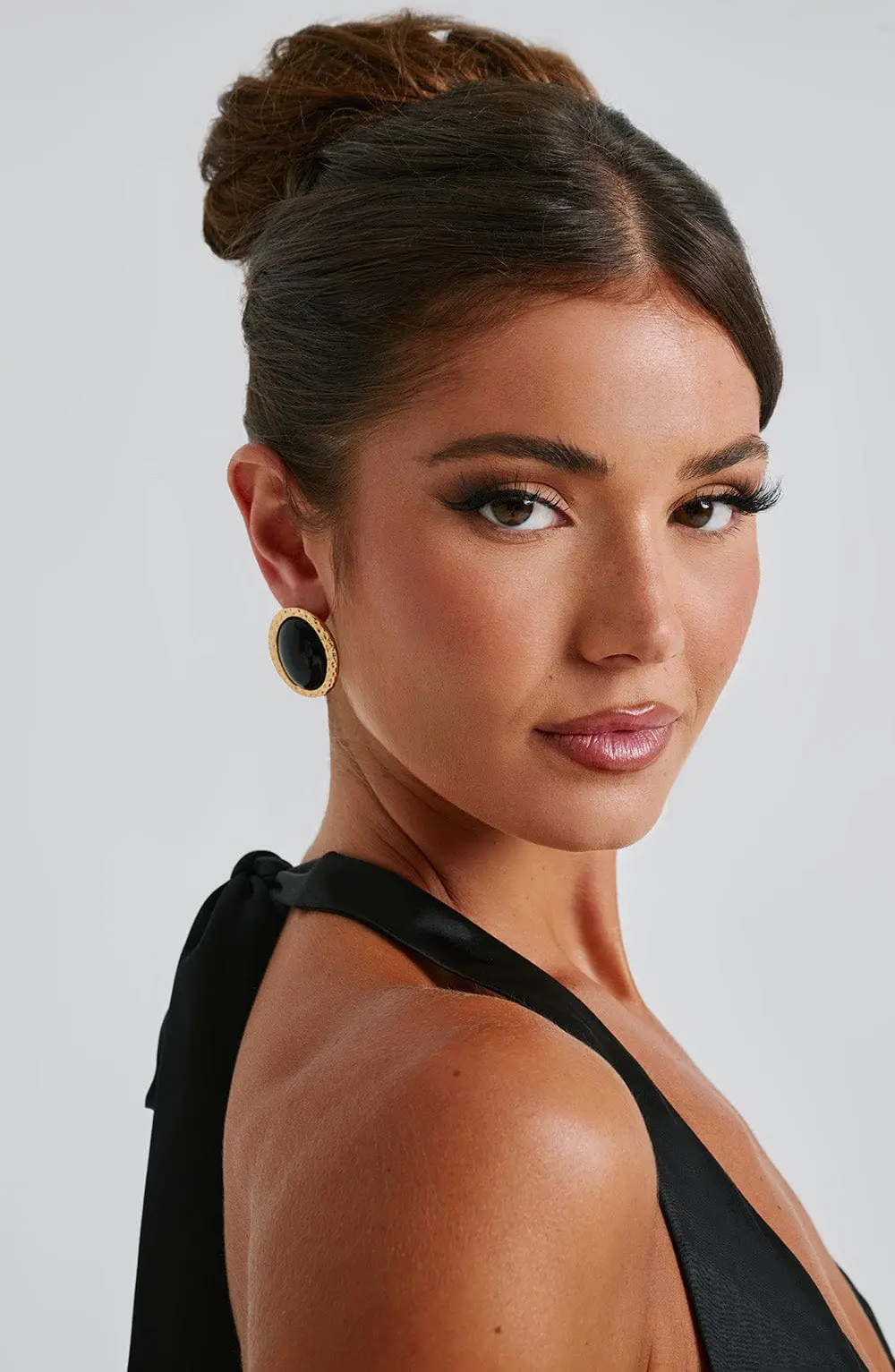 Eloise Earrings - Black/Gold - Image 2