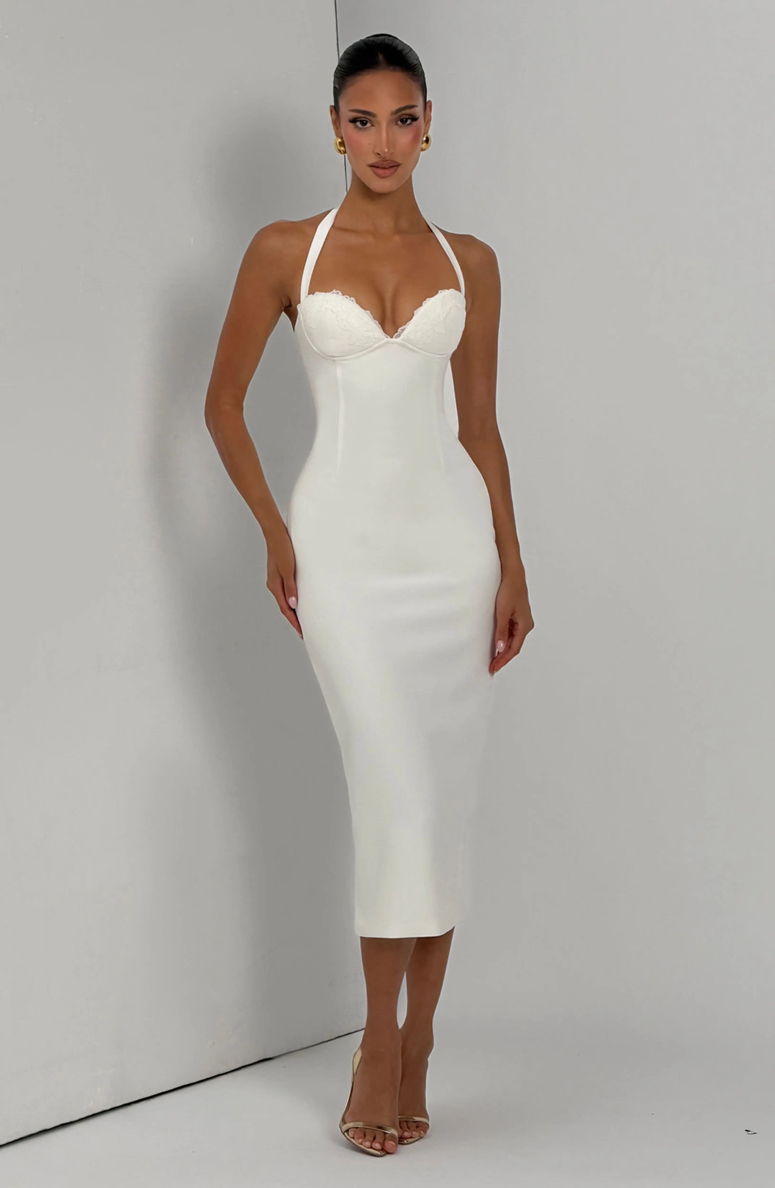 Cassia Midi Dress - Ivory - Image 6