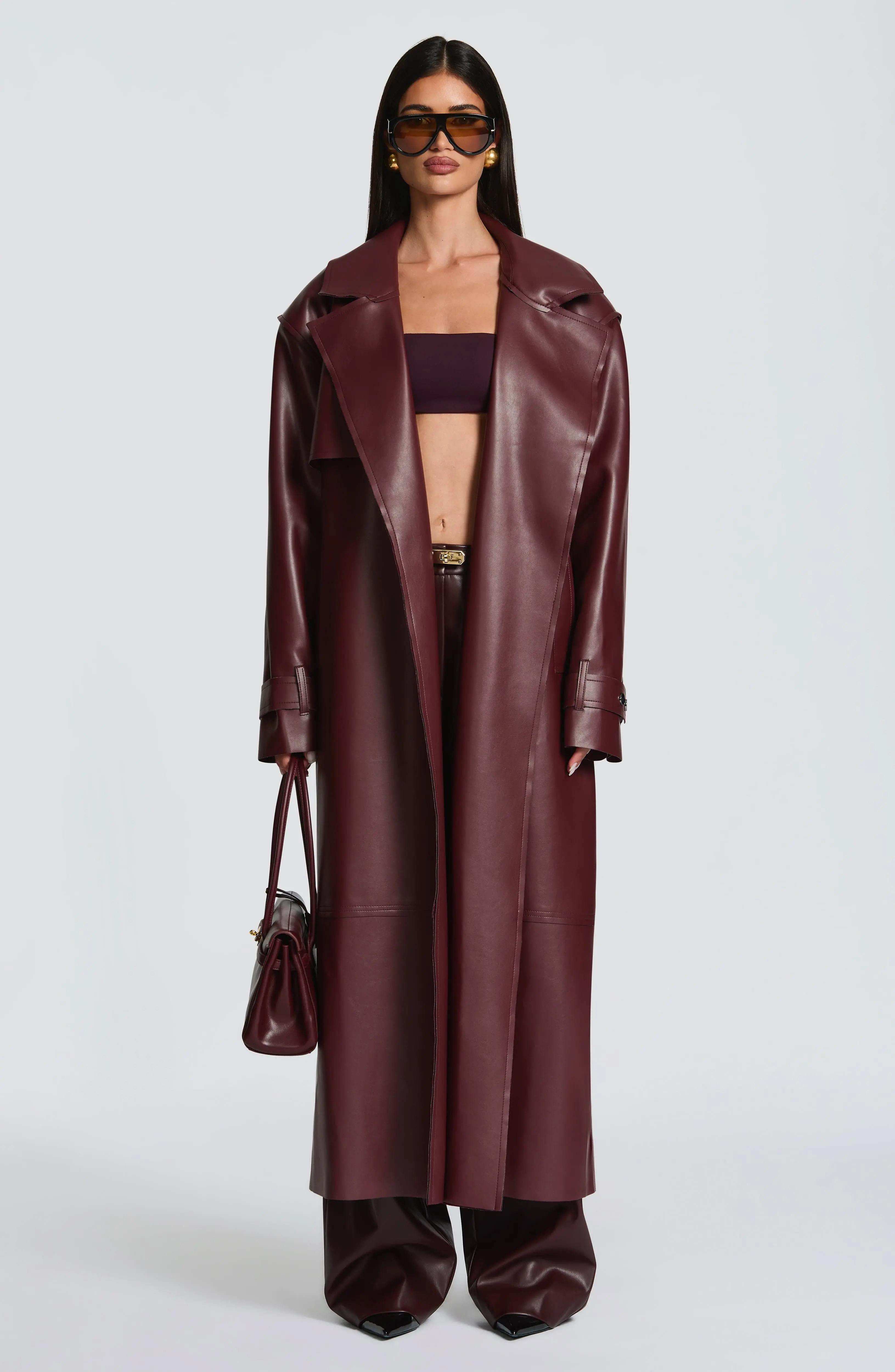 Bridget Trench Coat - Plum - Image 5
