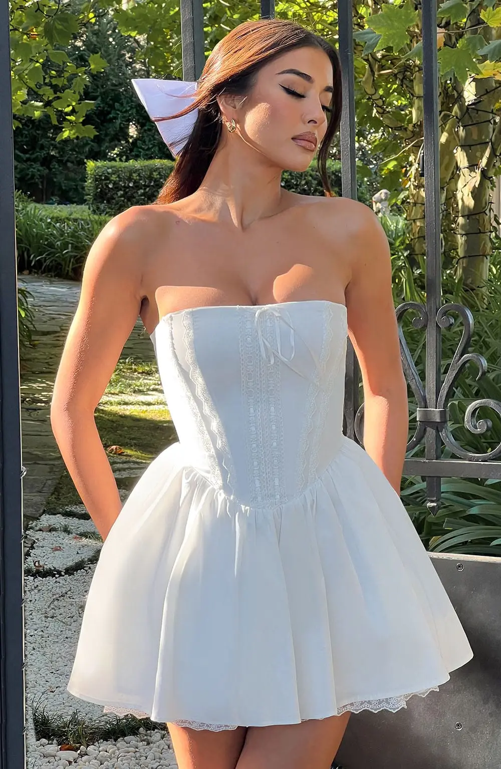 Evie Mini Dress - Ivory - Image 8
