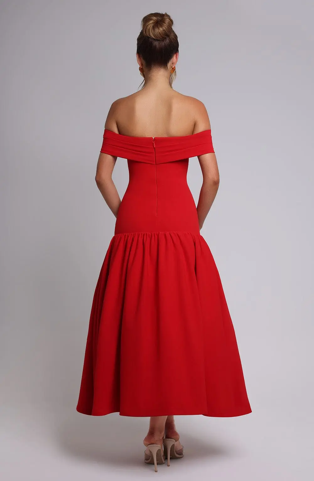 Wilhelmina Midaxi Dress - Red - Image 7
