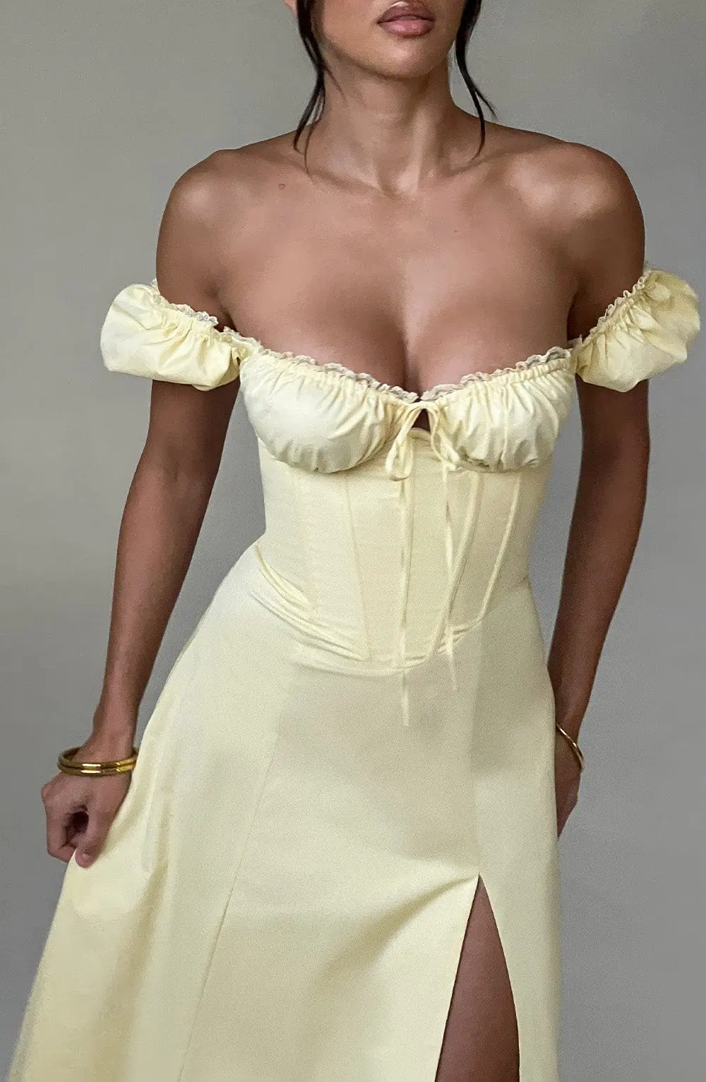 Courtney Midi Dress - Lemon - Image 9