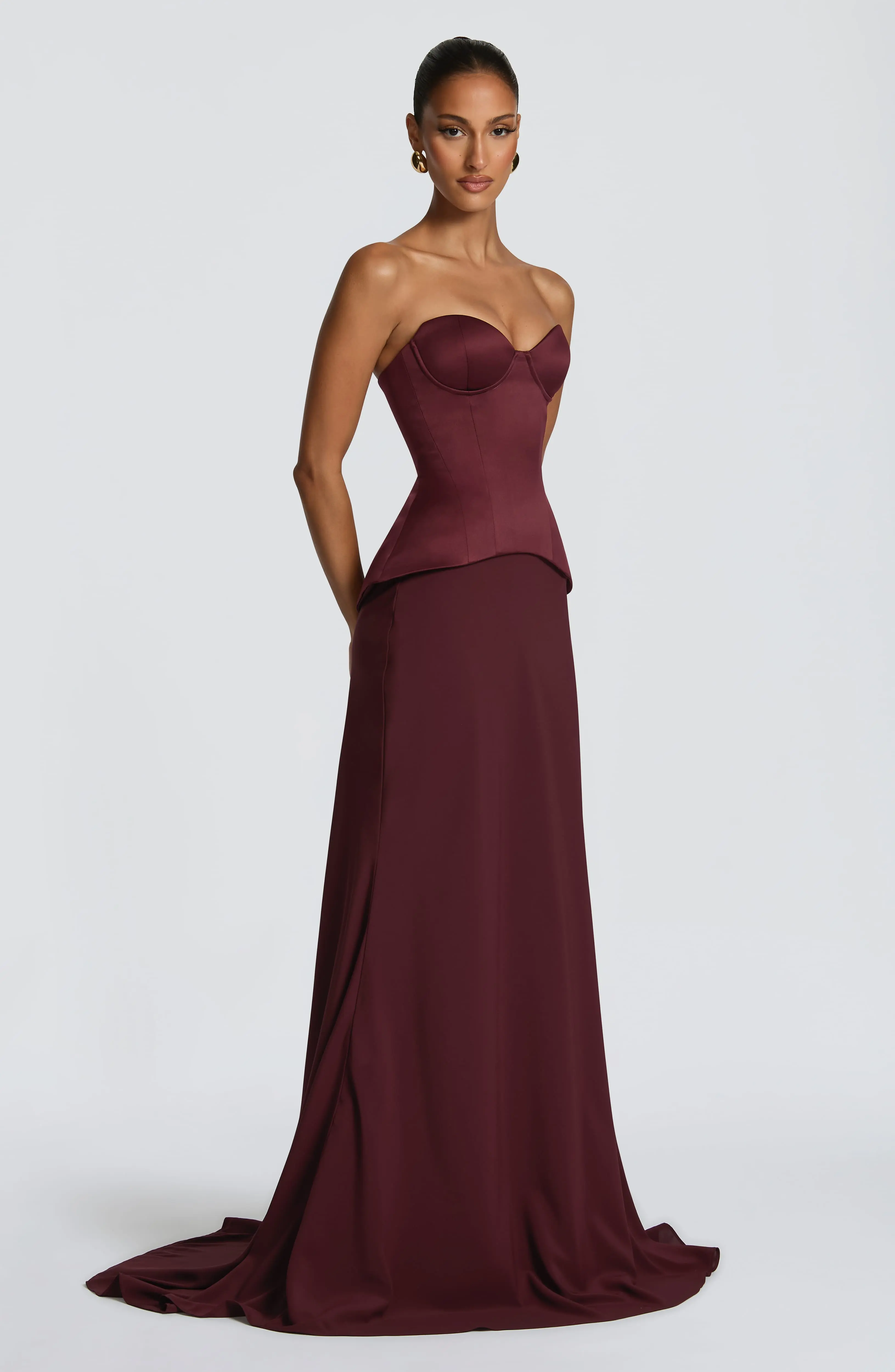 Kaia Maxi Skirt - Cherry Lacquer - Image 3
