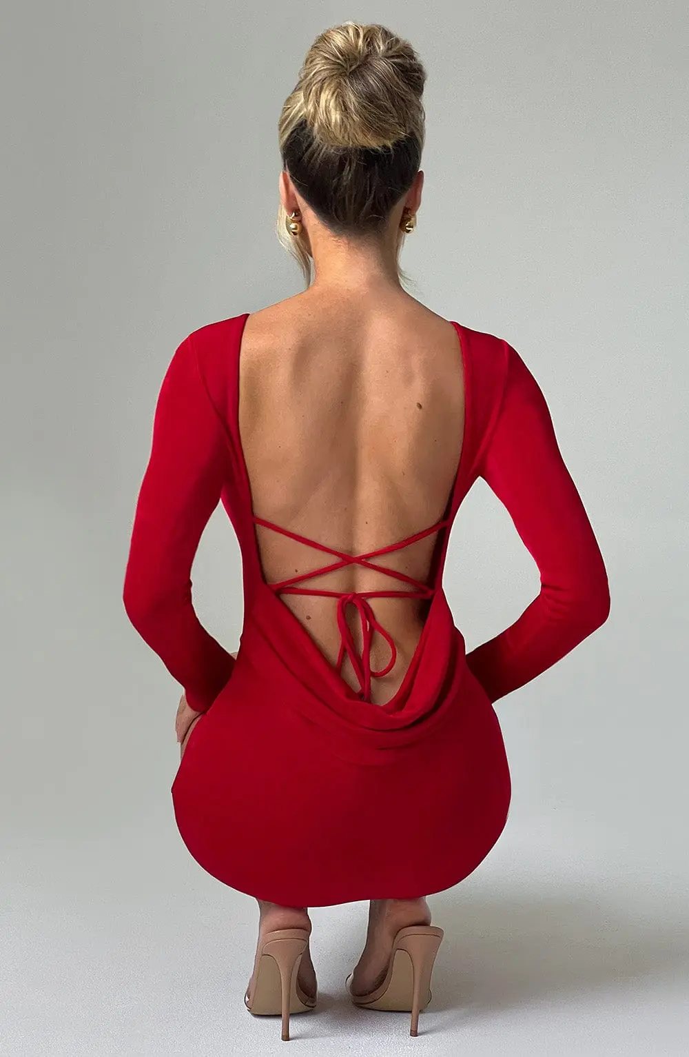 Una Mini Dress - Red - Image 9