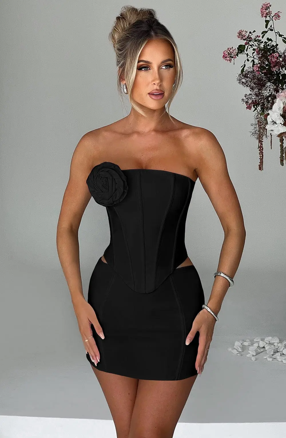 Jacquie Mini Skirt - Black - Image 4