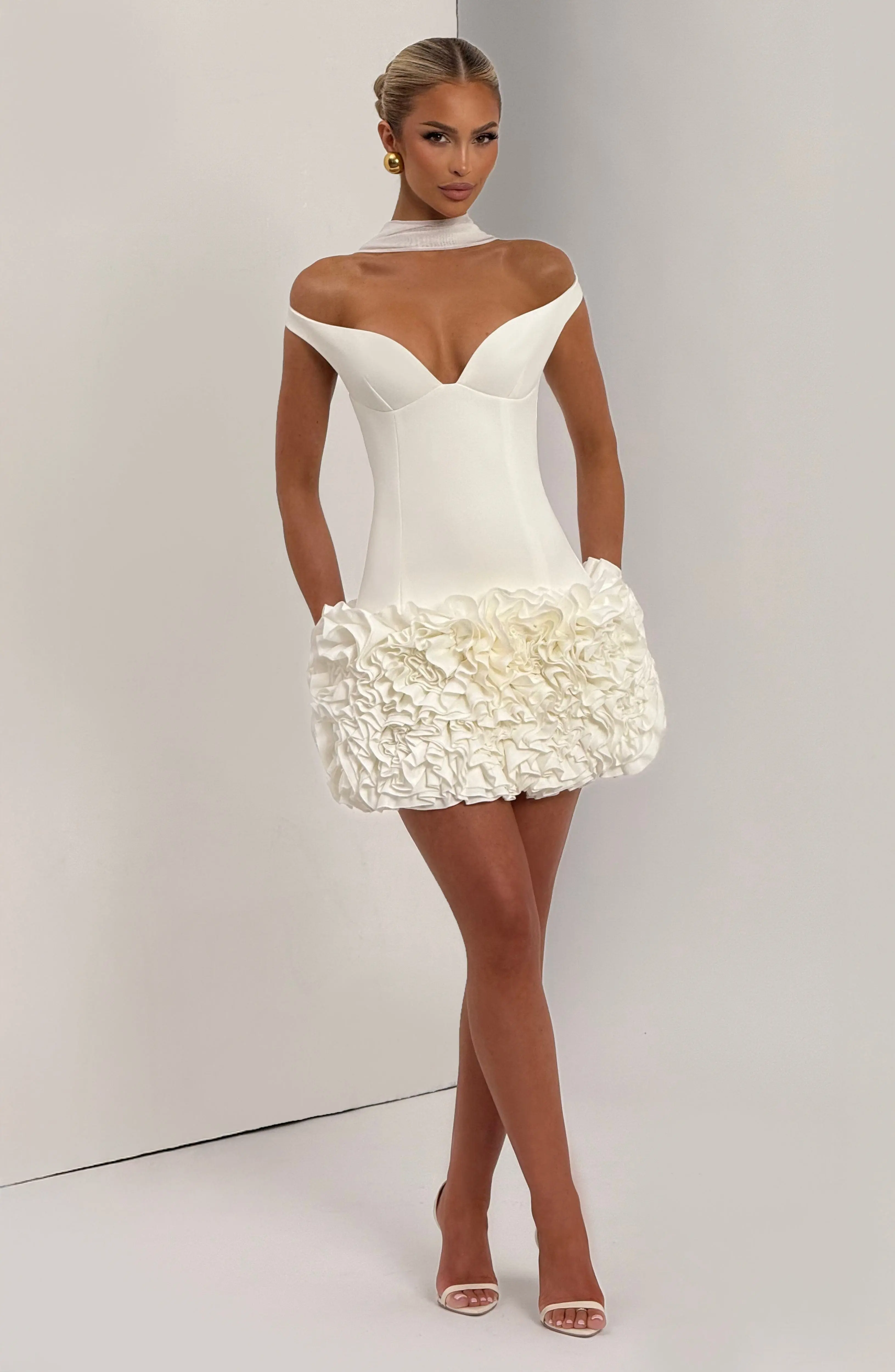 Aveta Mini Dress - Ivory - Image 5