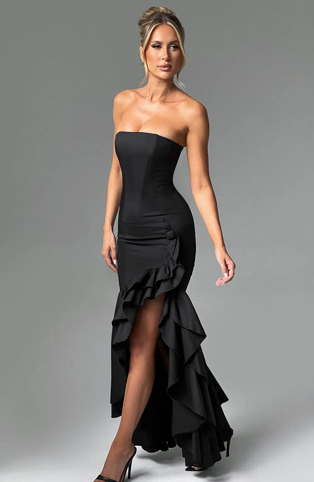 Angelina Maxi Dress - Black - Image 2