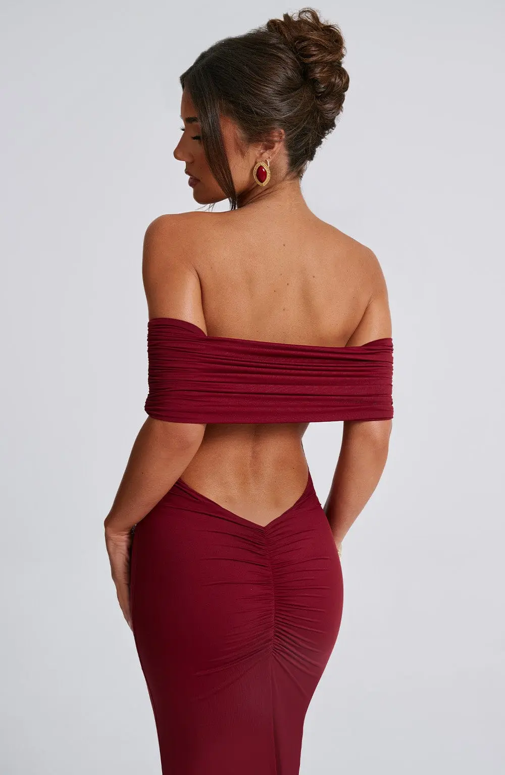 Belinda Maxi Dress - Burgundy - Image 10