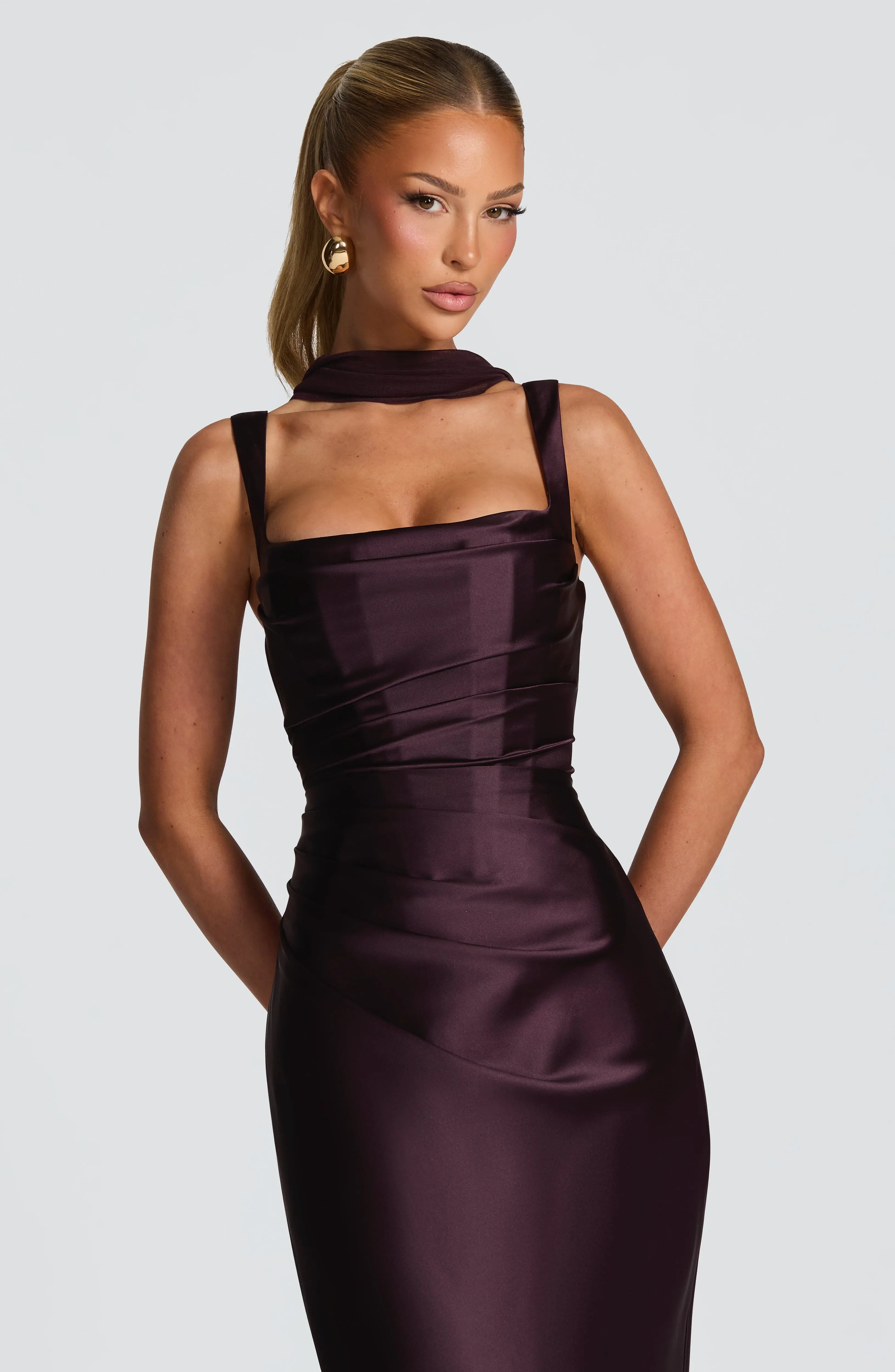 Calanthe Maxi Dress - Plum - Image 5