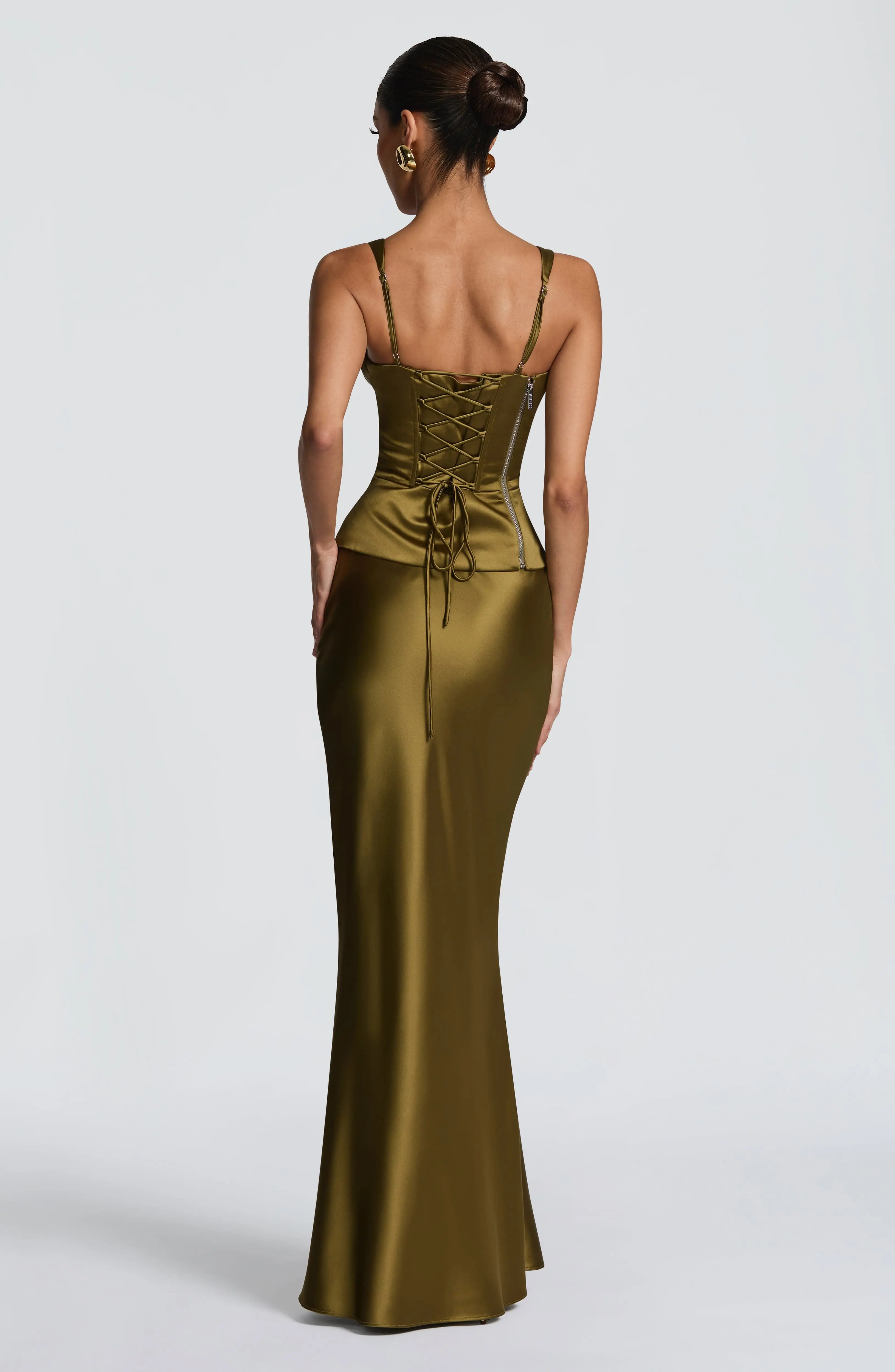 Atlanta Maxi Skirt - Deep Olive - Image 3