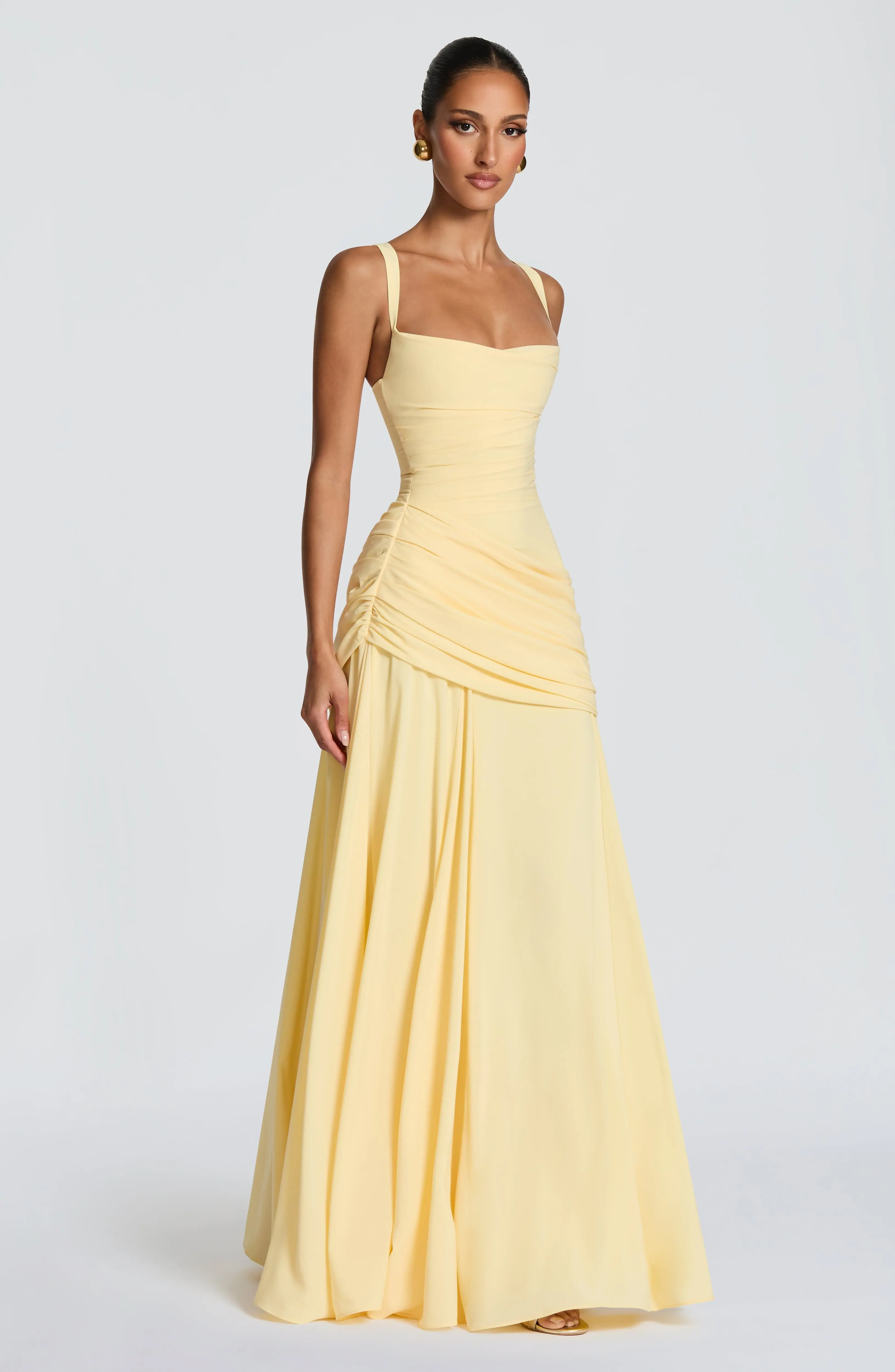 Sura Maxi Dress - Lemon - Image 3