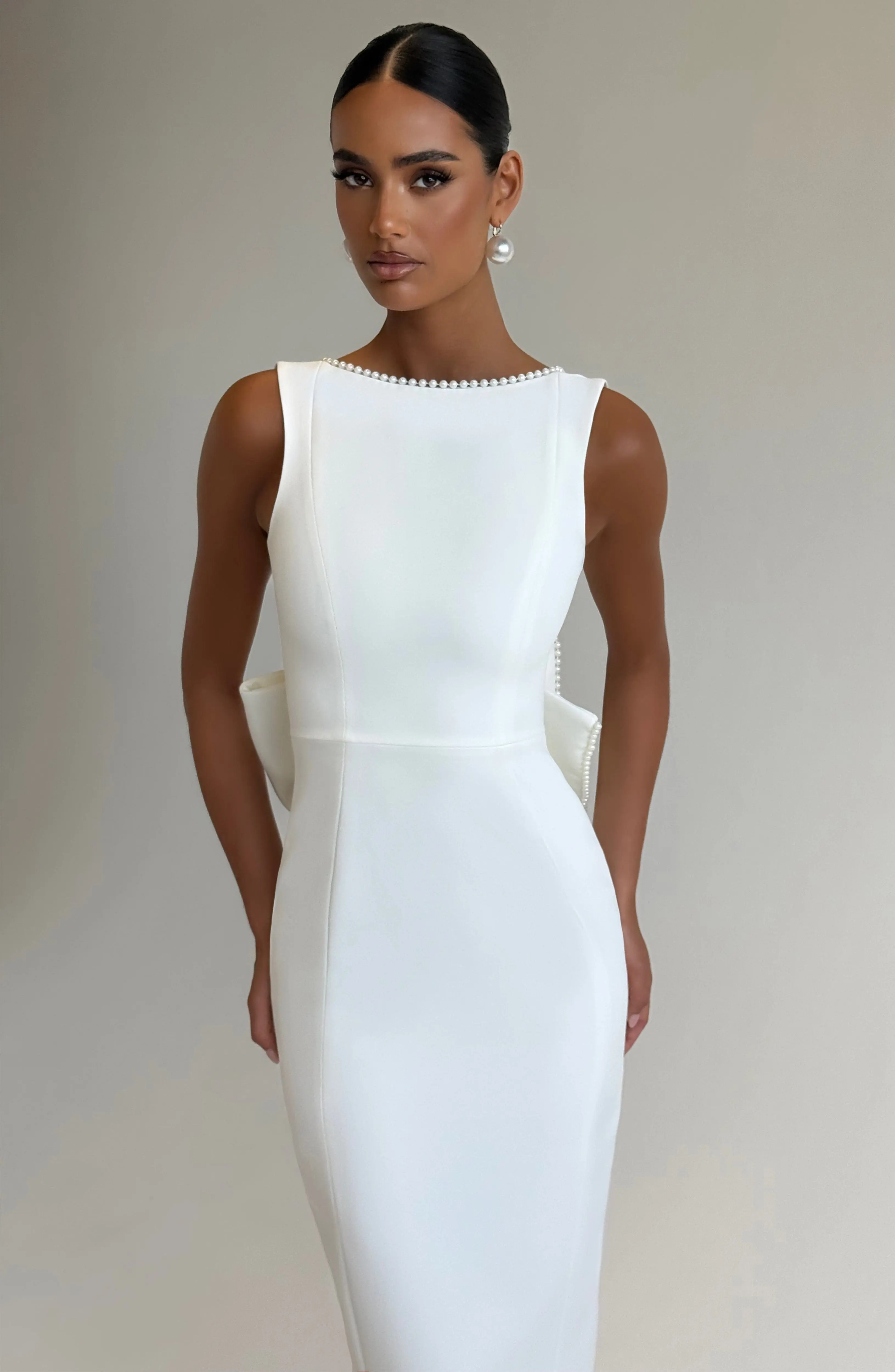 Lana Midaxi Dress - Ivory - Image 7