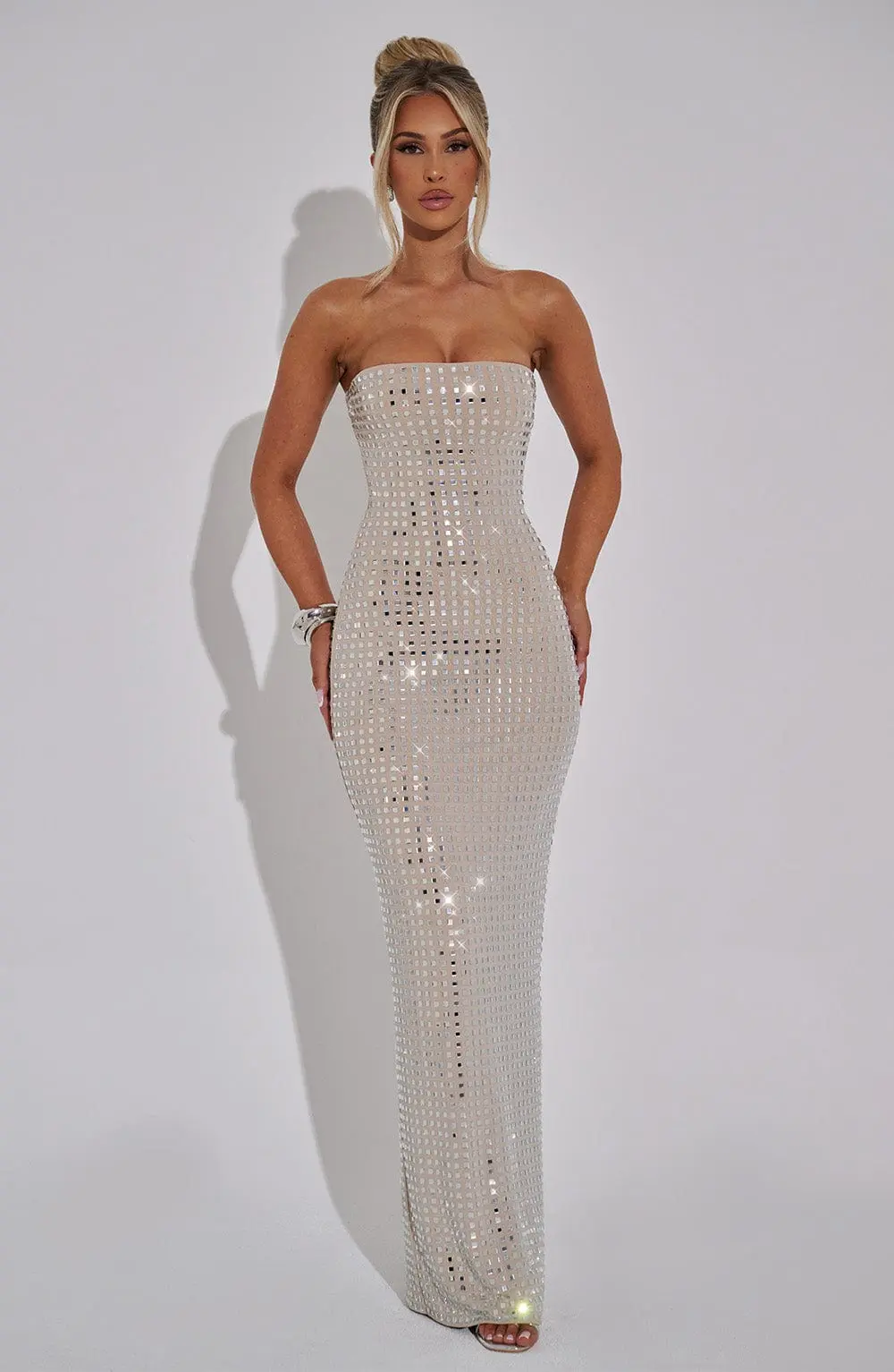 Neriah Maxi Dress - Nude - Image 6