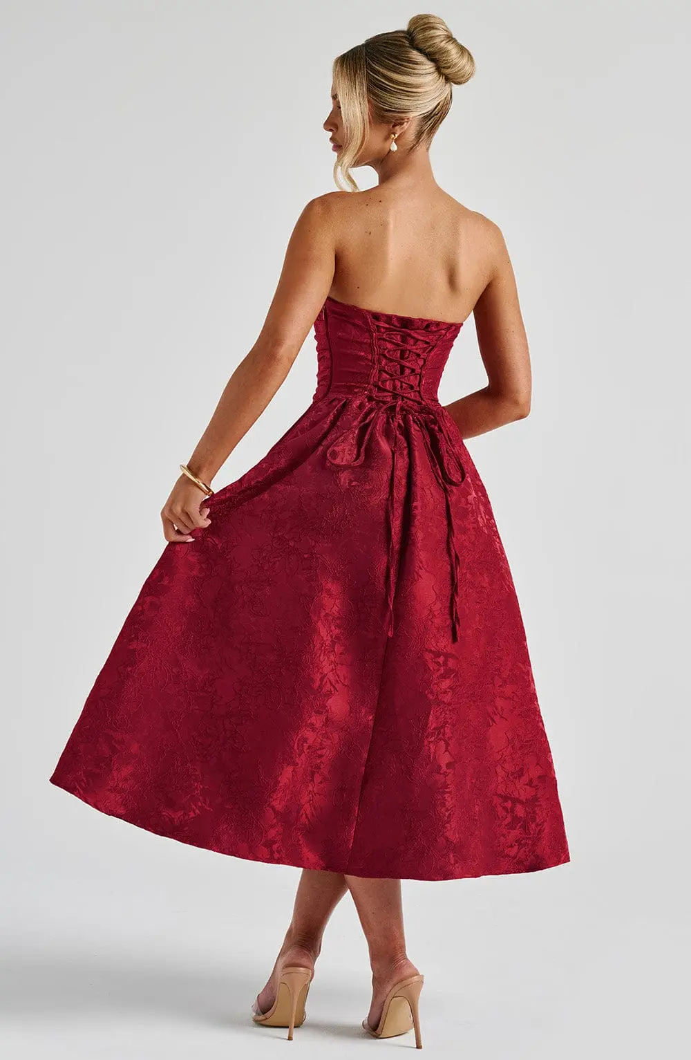 Saoirse Midi Dress - Red - Image 6