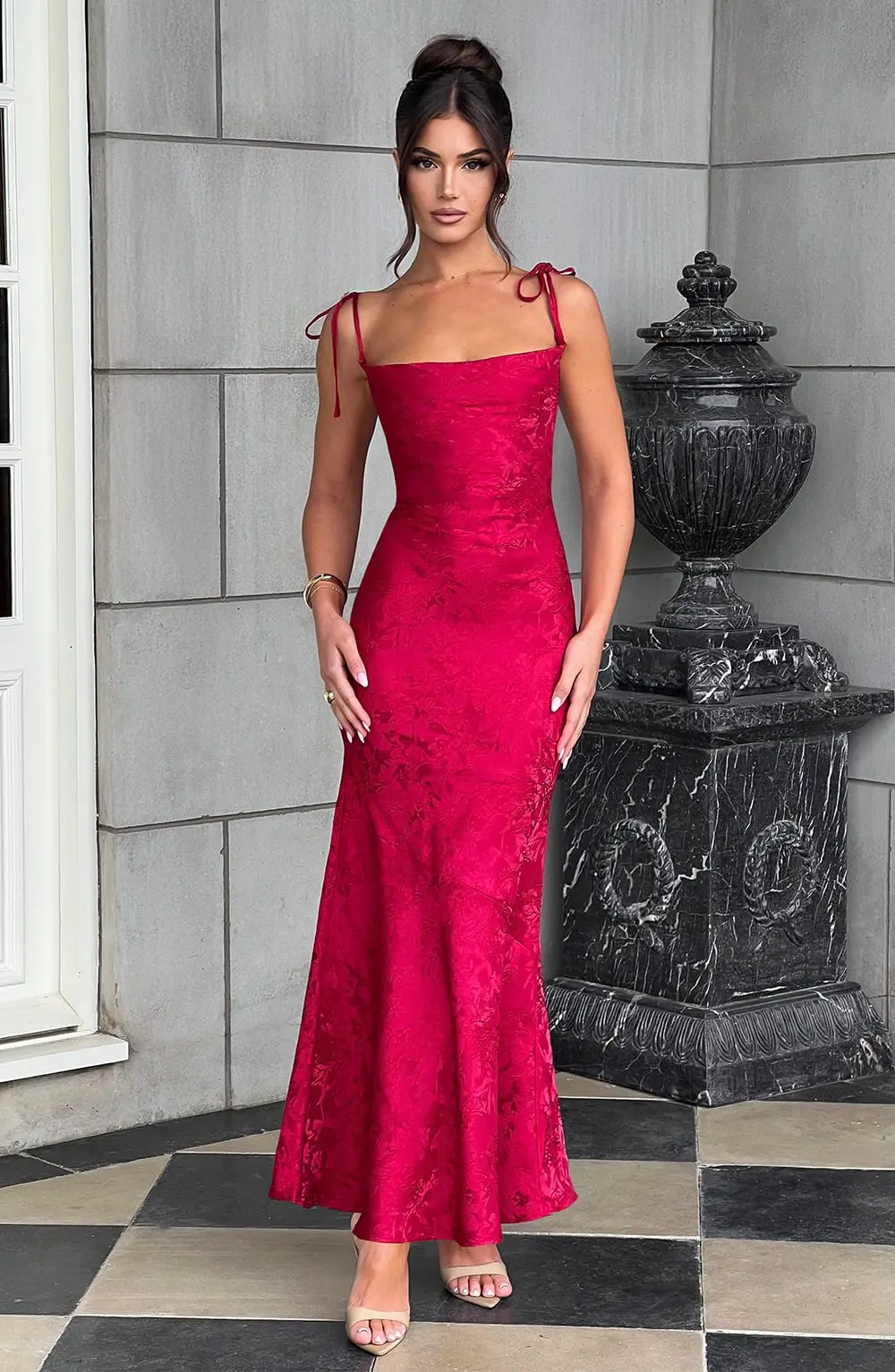 Whitney Maxi Dress - Red - Image 3