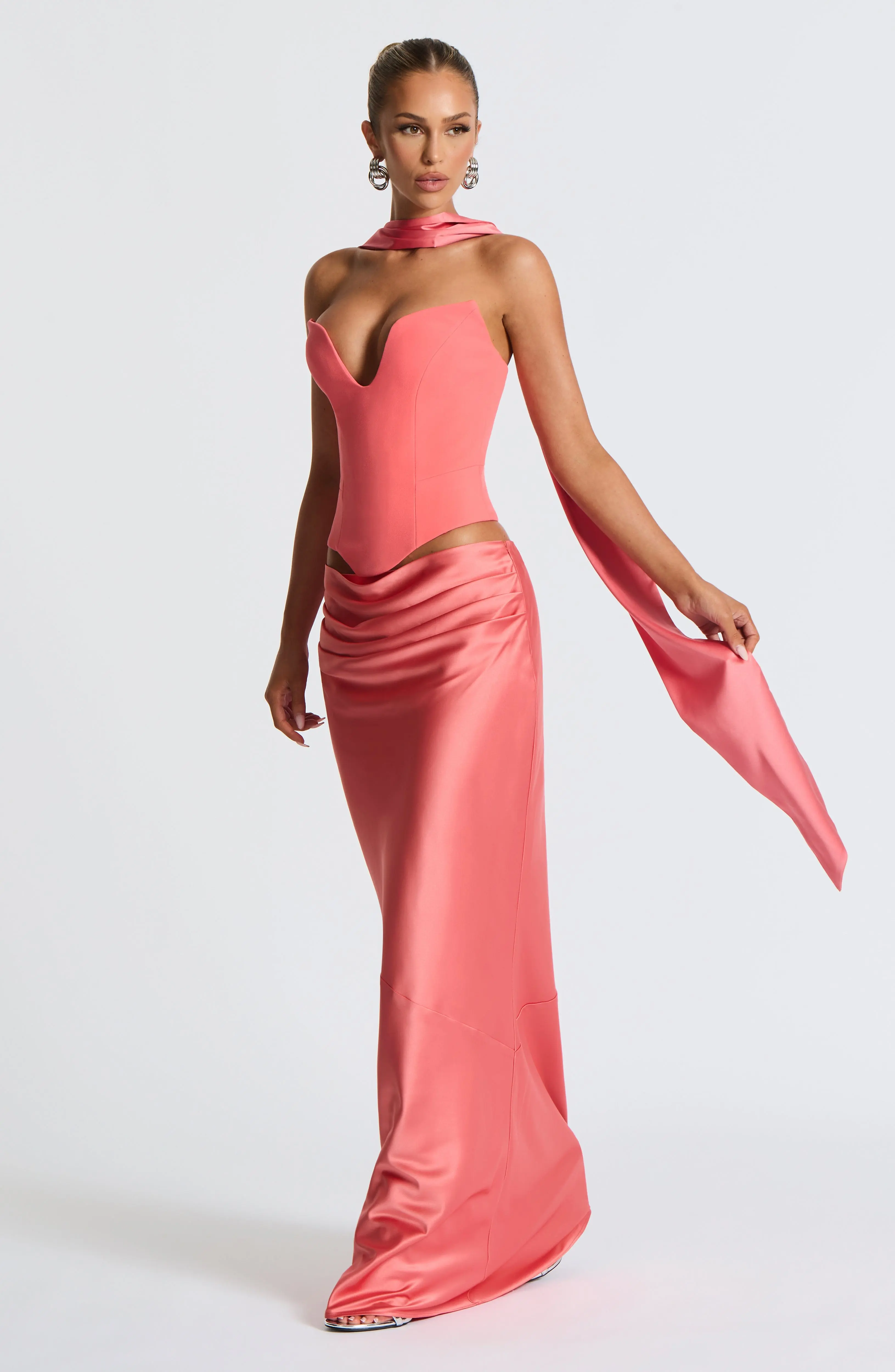Sybil Scarf - Coral Pink - Image 4