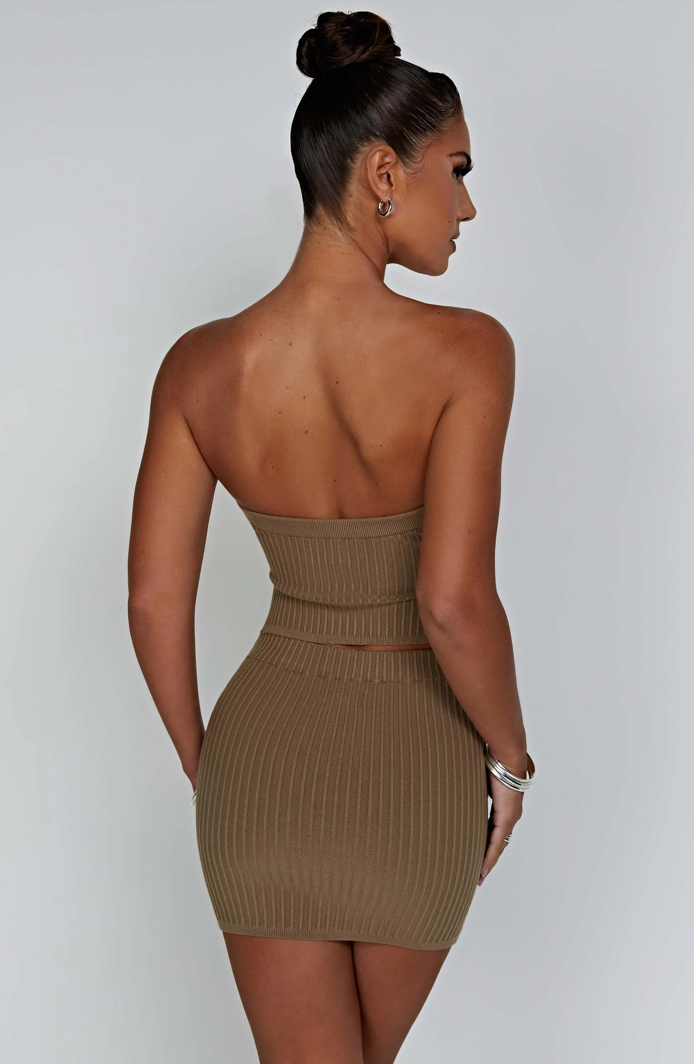 Jaz Mini Skirt - Mocha - Image 6