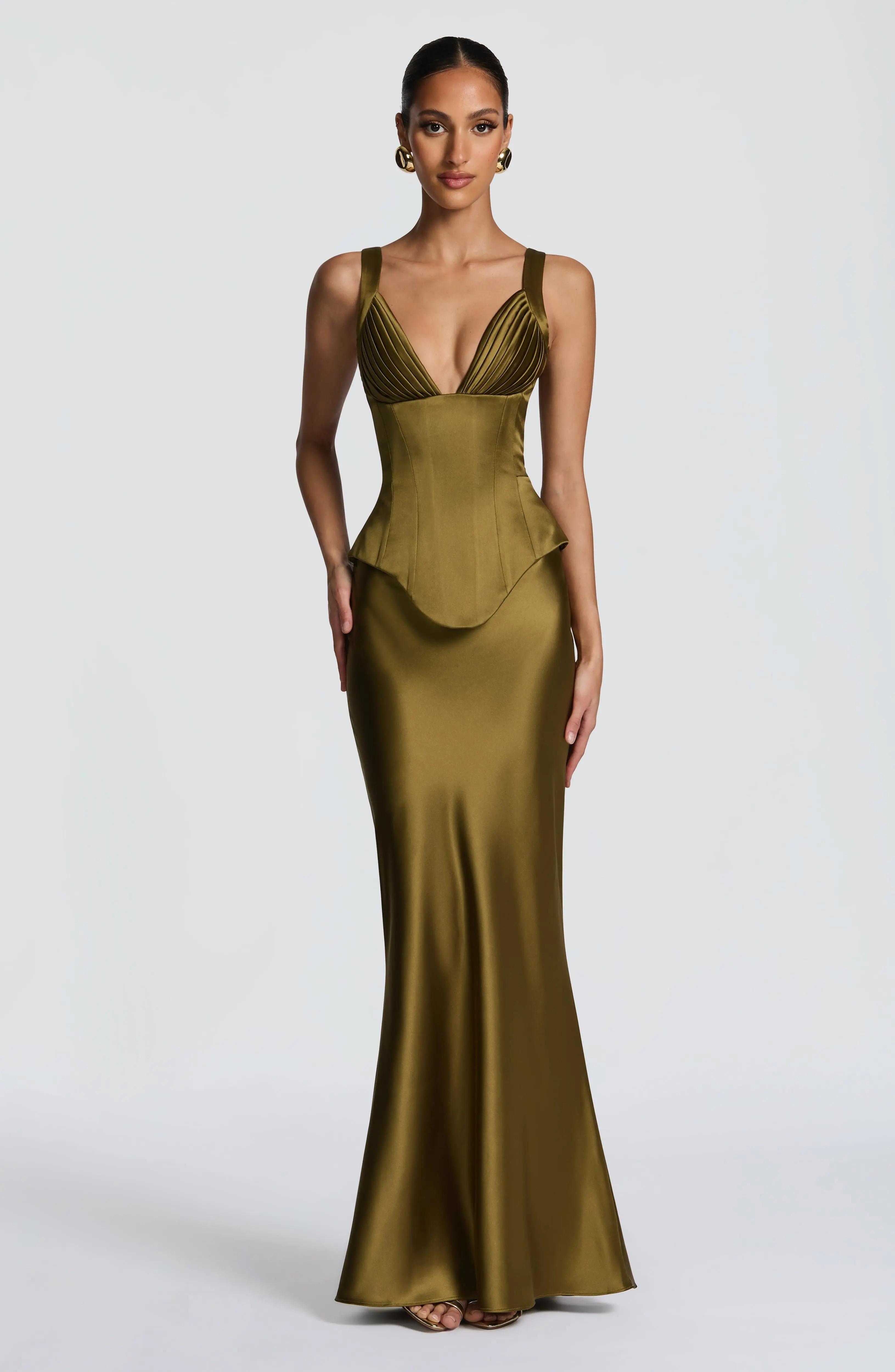 Atlanta Maxi Skirt - Deep Olive - Image 4