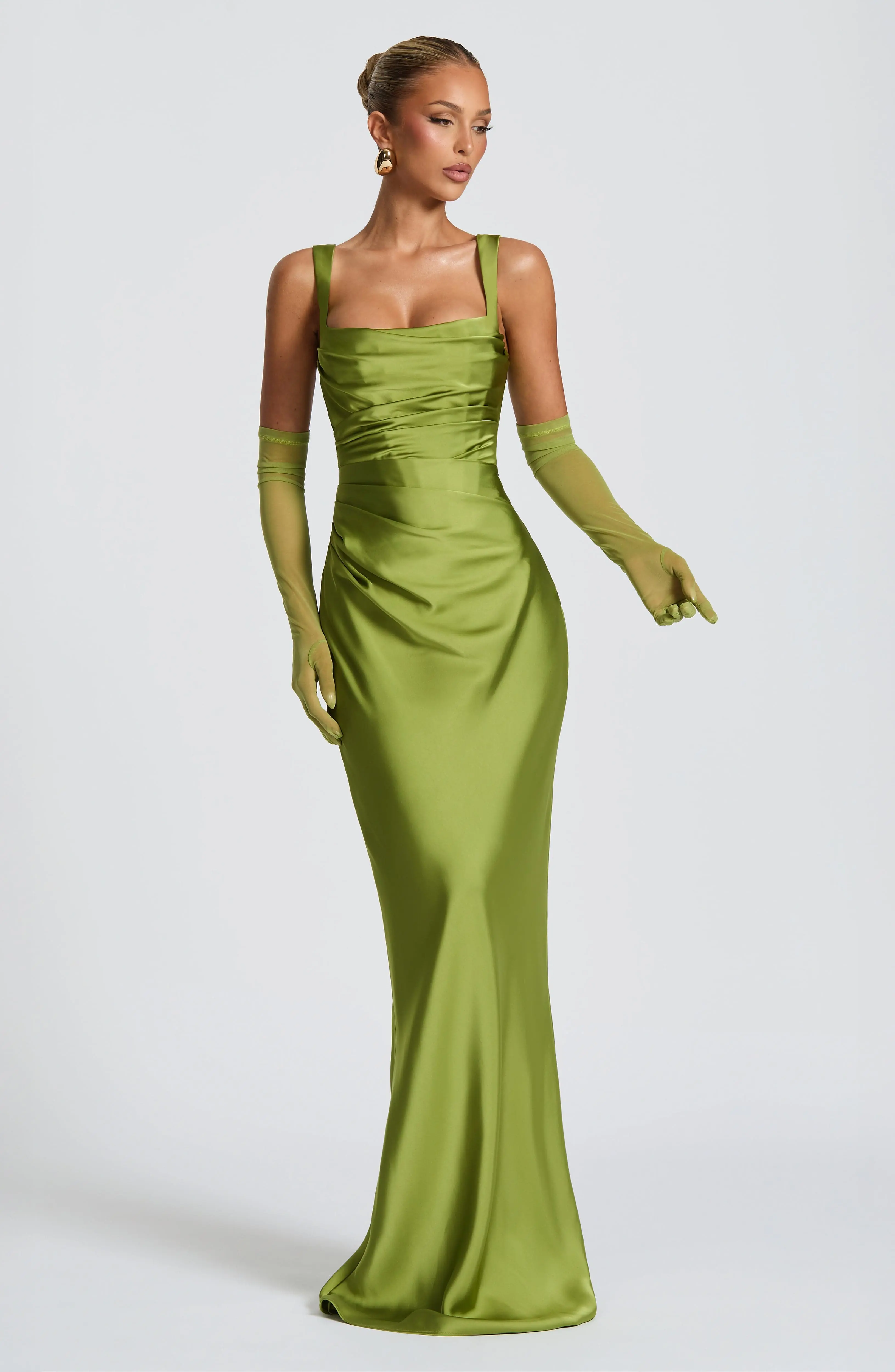 Calanthe Maxi Dress - Olive - Image 8