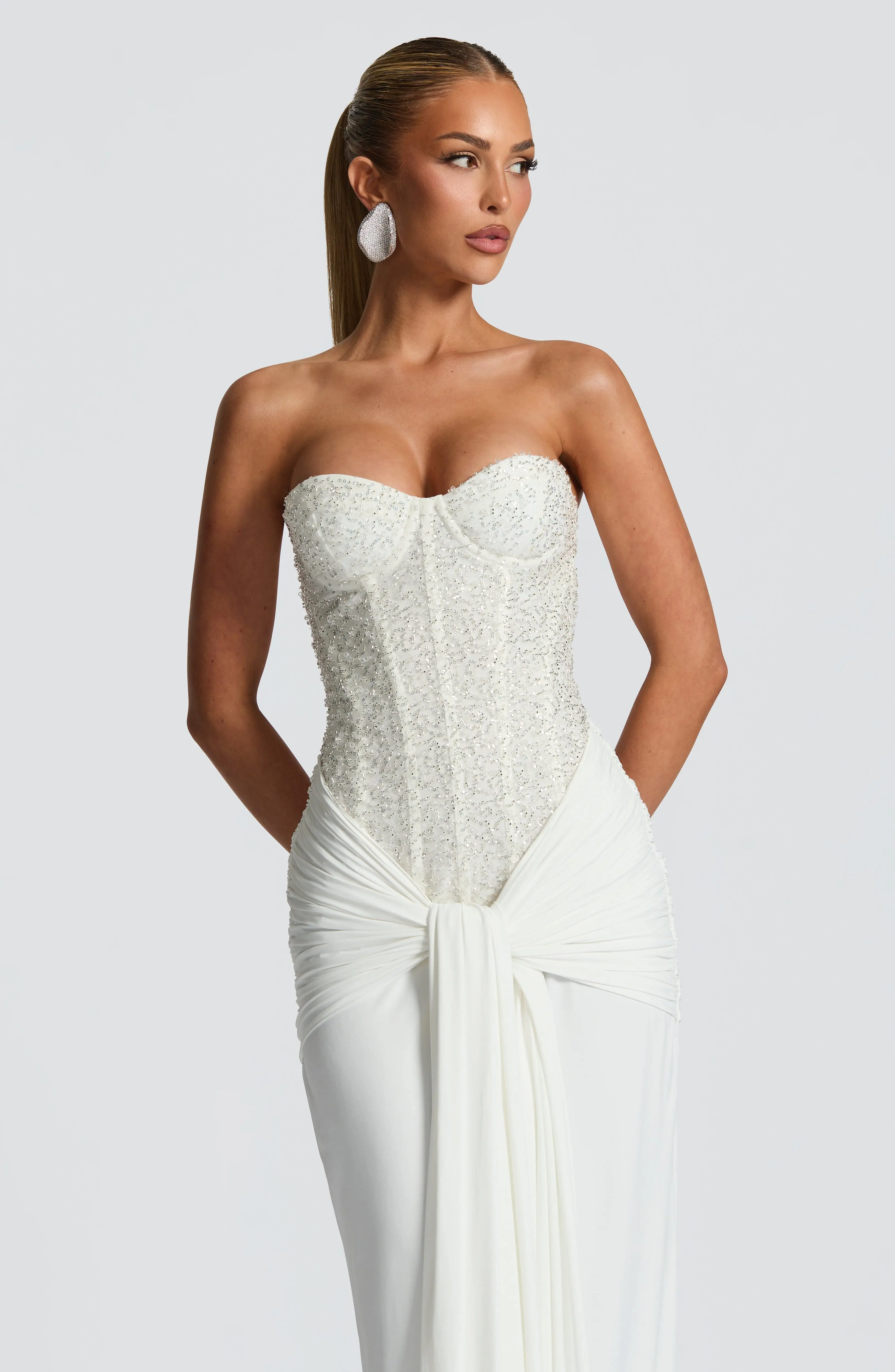 Carina Maxi Dress - Ivory - Image 7