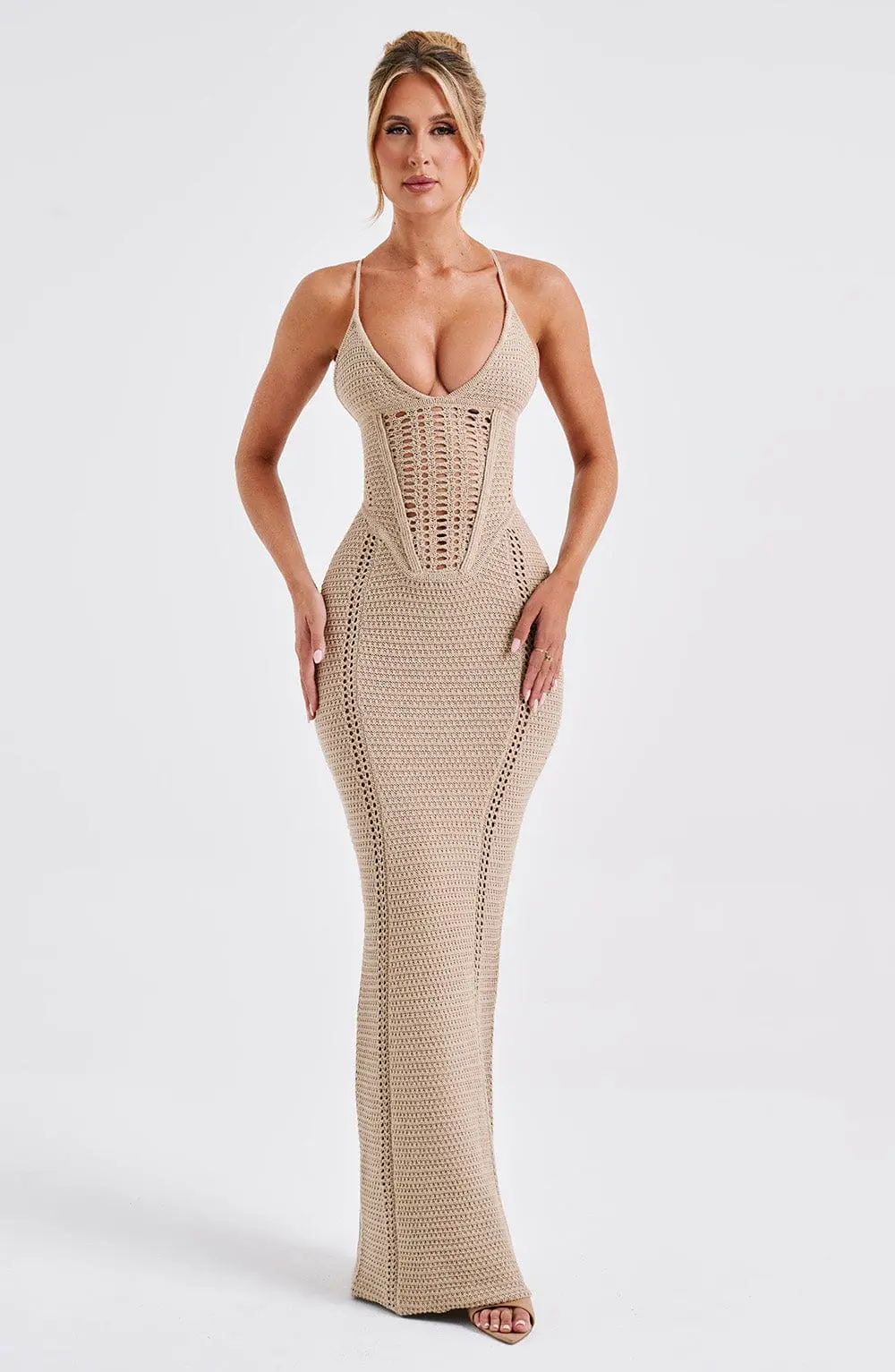 Xanthe Maxi Dress - Beige - Image 18