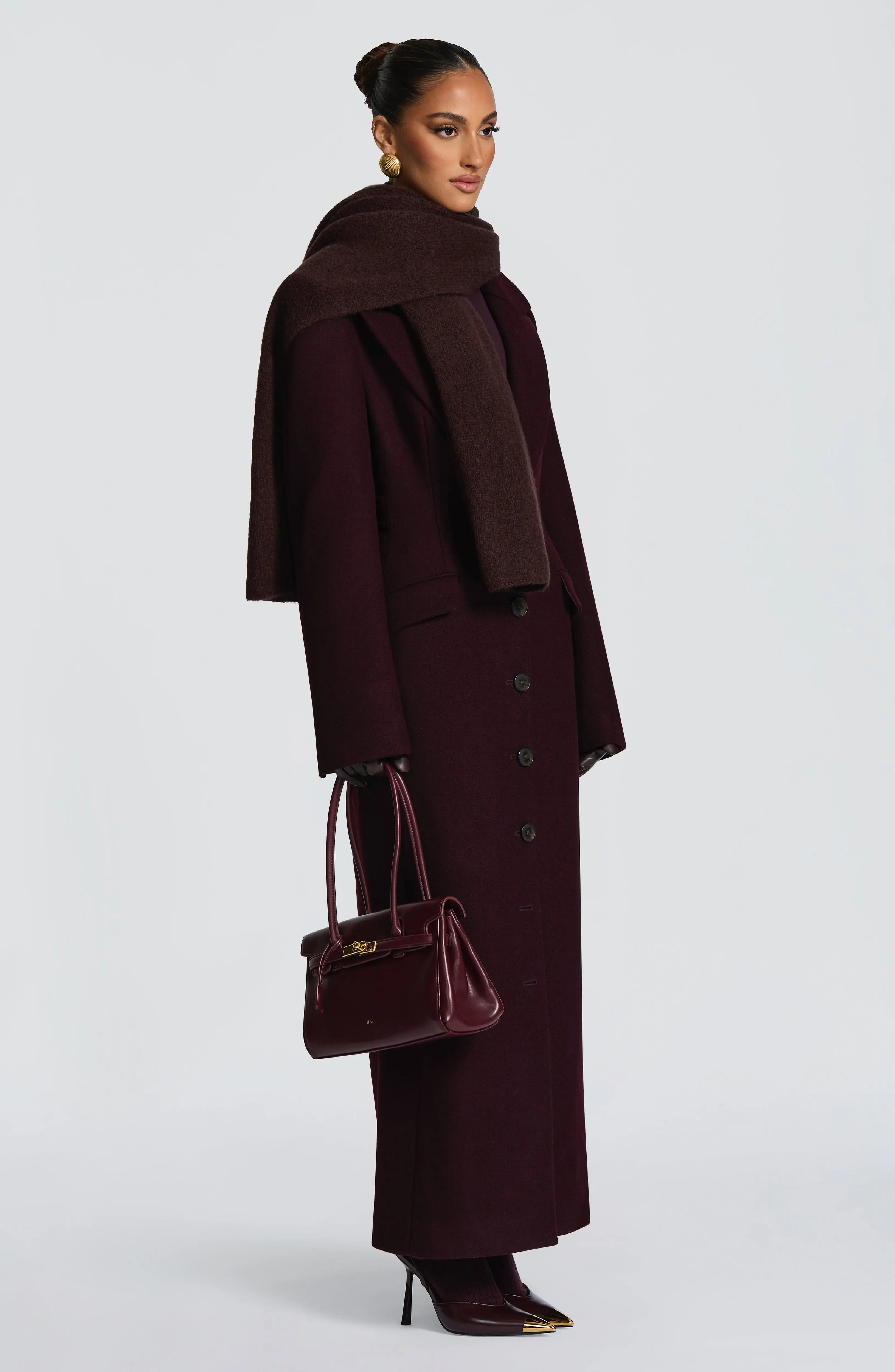 Talin Scarf - Plum Brown - Image 8