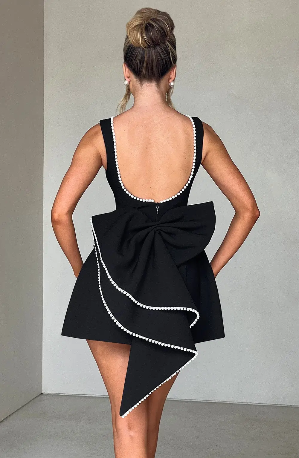 Carrie Mini Dress - Black - Image 3