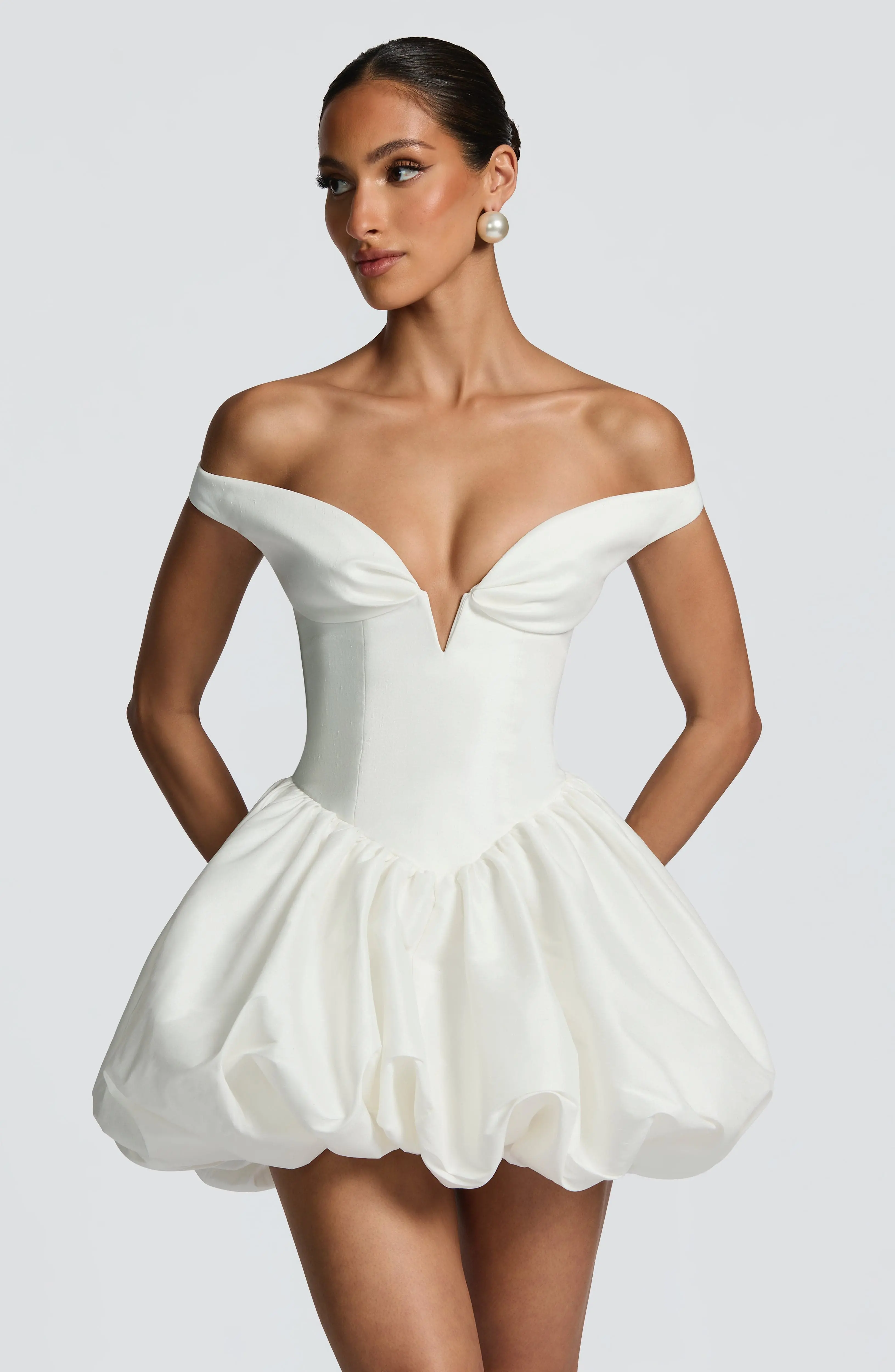 Eileen Mini Dress - Ivory - Image 5