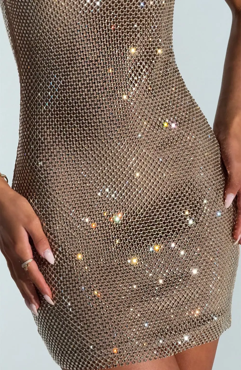Petra Mini Dress - Gold - Image 3