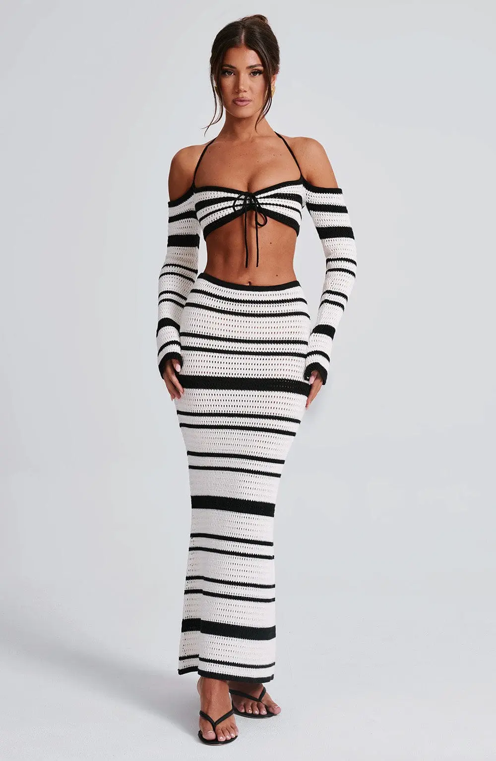 Georgia Maxi Skirt - Black/White - Image 10