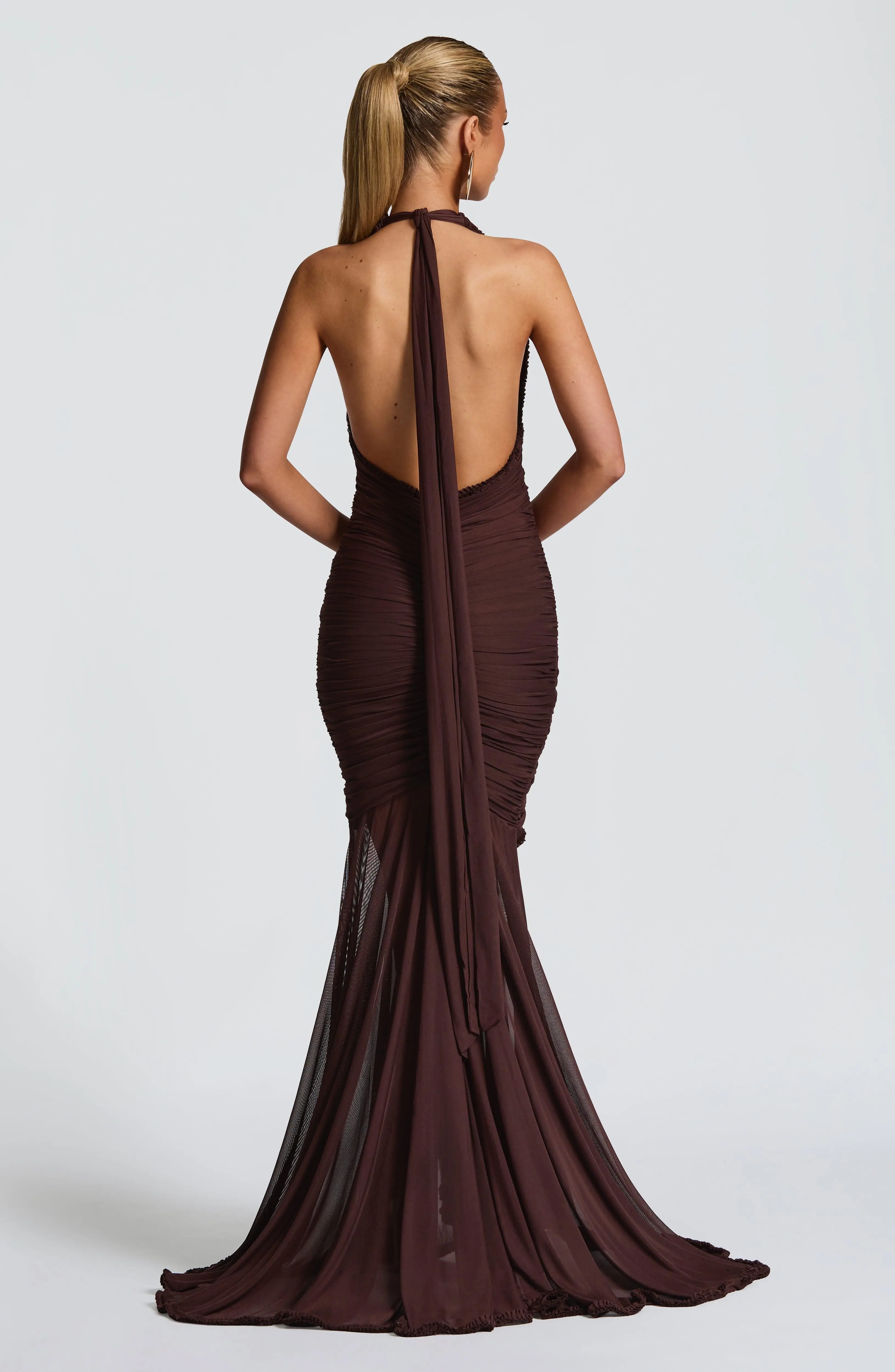 Janessa Maxi Dress - Plum Brown - Image 2