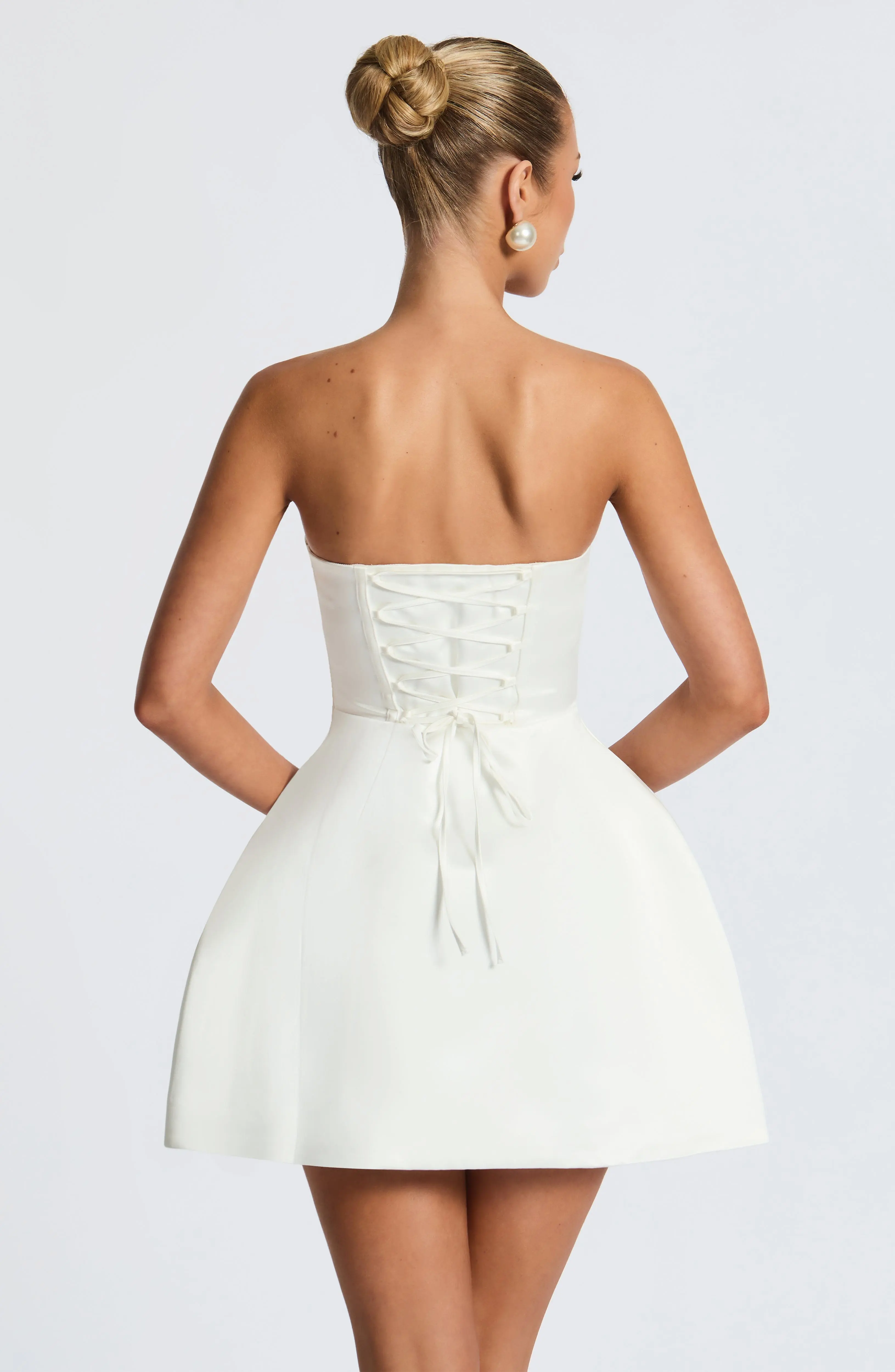 Abbey Mini Dress - Ivory - Image 7